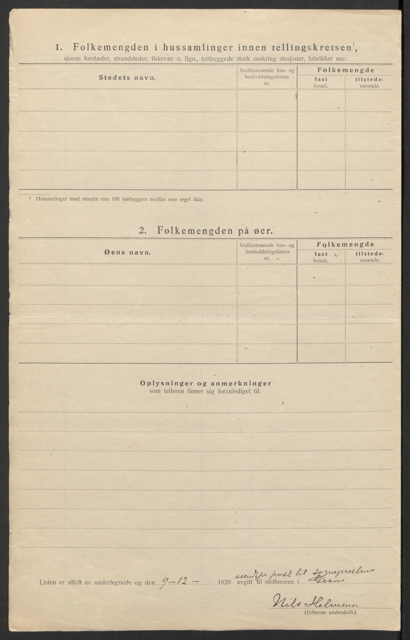 SAH, Folketelling 1920 for 0534 Gran herred, 1920, s. 37