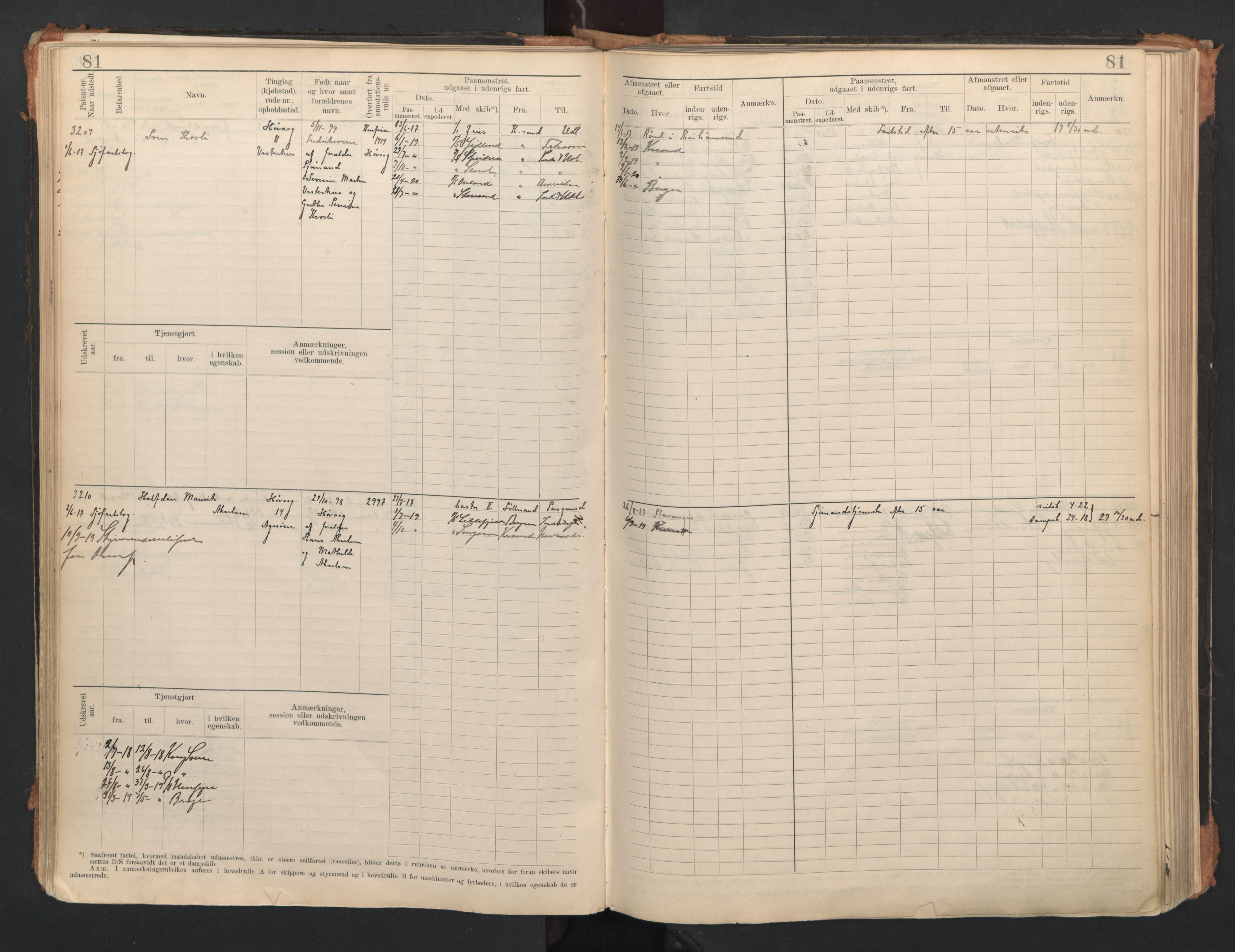 Lillesand mønstringskrets, SAK/2031-0014/F/Fb/L0006: Hovedrulle A nr 3049-3634, W-15, 1913-1946, s. 86