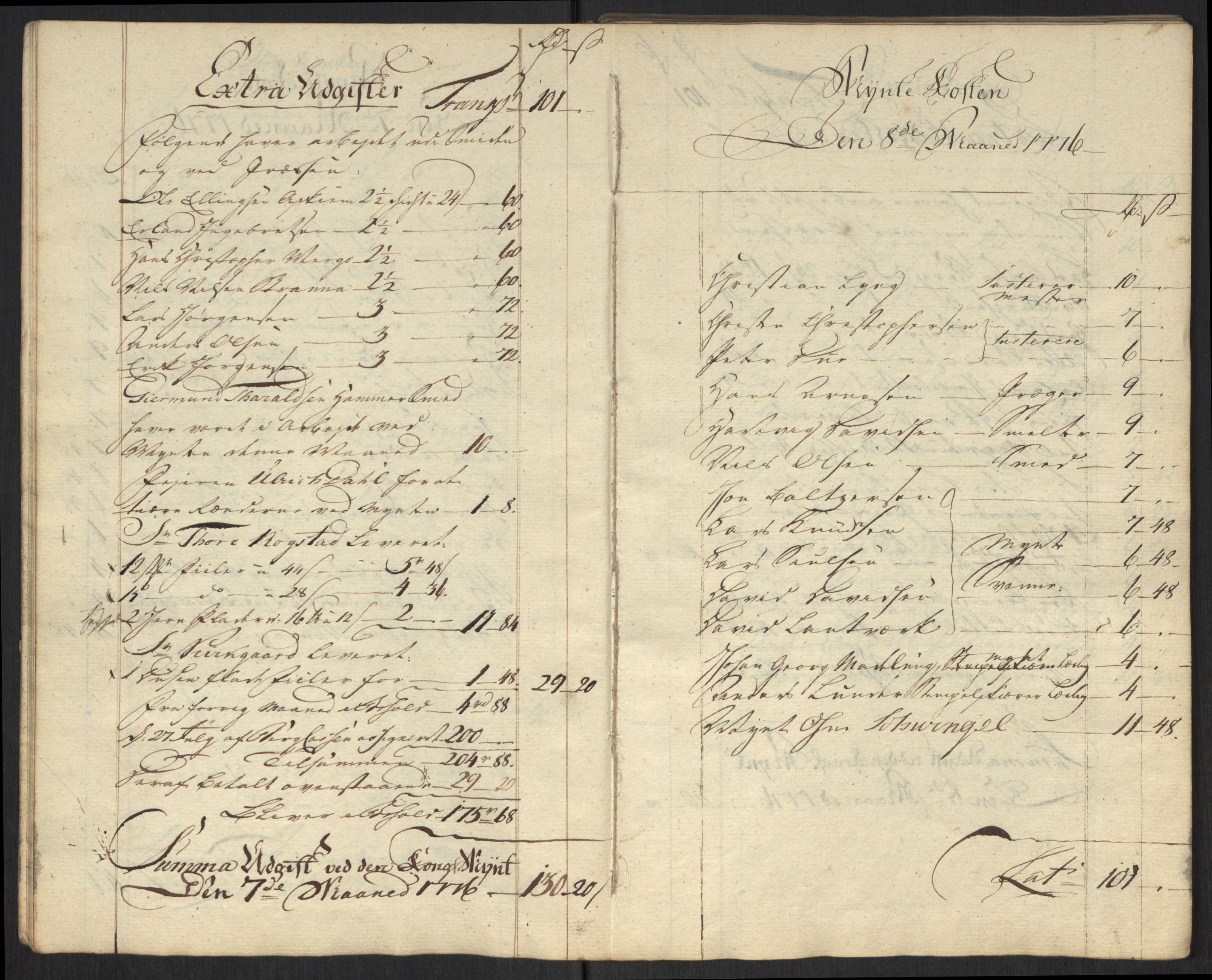 Rentekammeret inntil 1814, Realistisk ordnet avdeling, AV/RA-EA-4070/Oa/L0010: [Y8]: Regninger for Kongsbergs mynt., 1760-1805, s. 155