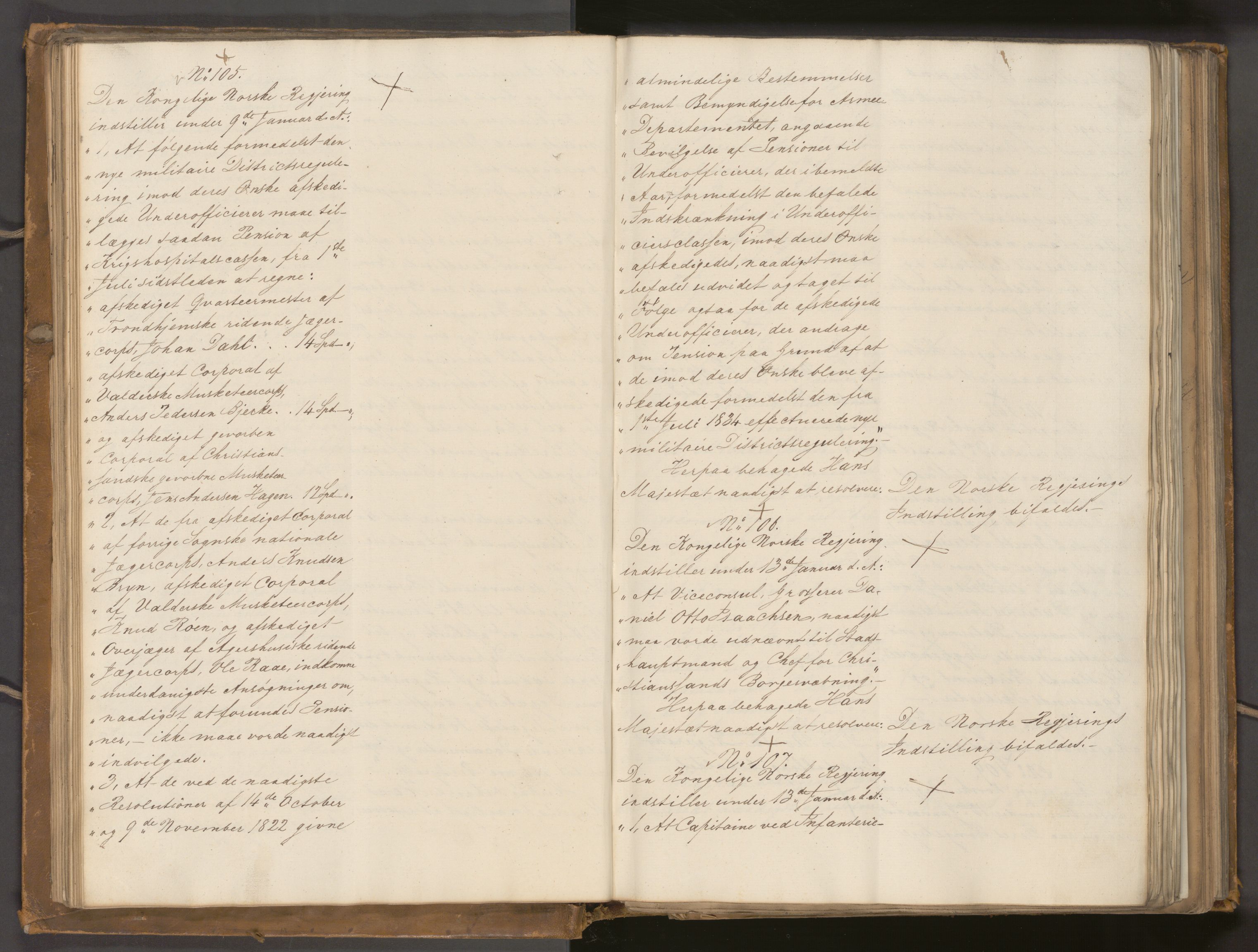 Statsrådssekretariatet, AV/RA-S-1001/A/Ab/L0040: Kgl. res. nr. 1-568, 1. halvår, 1835
