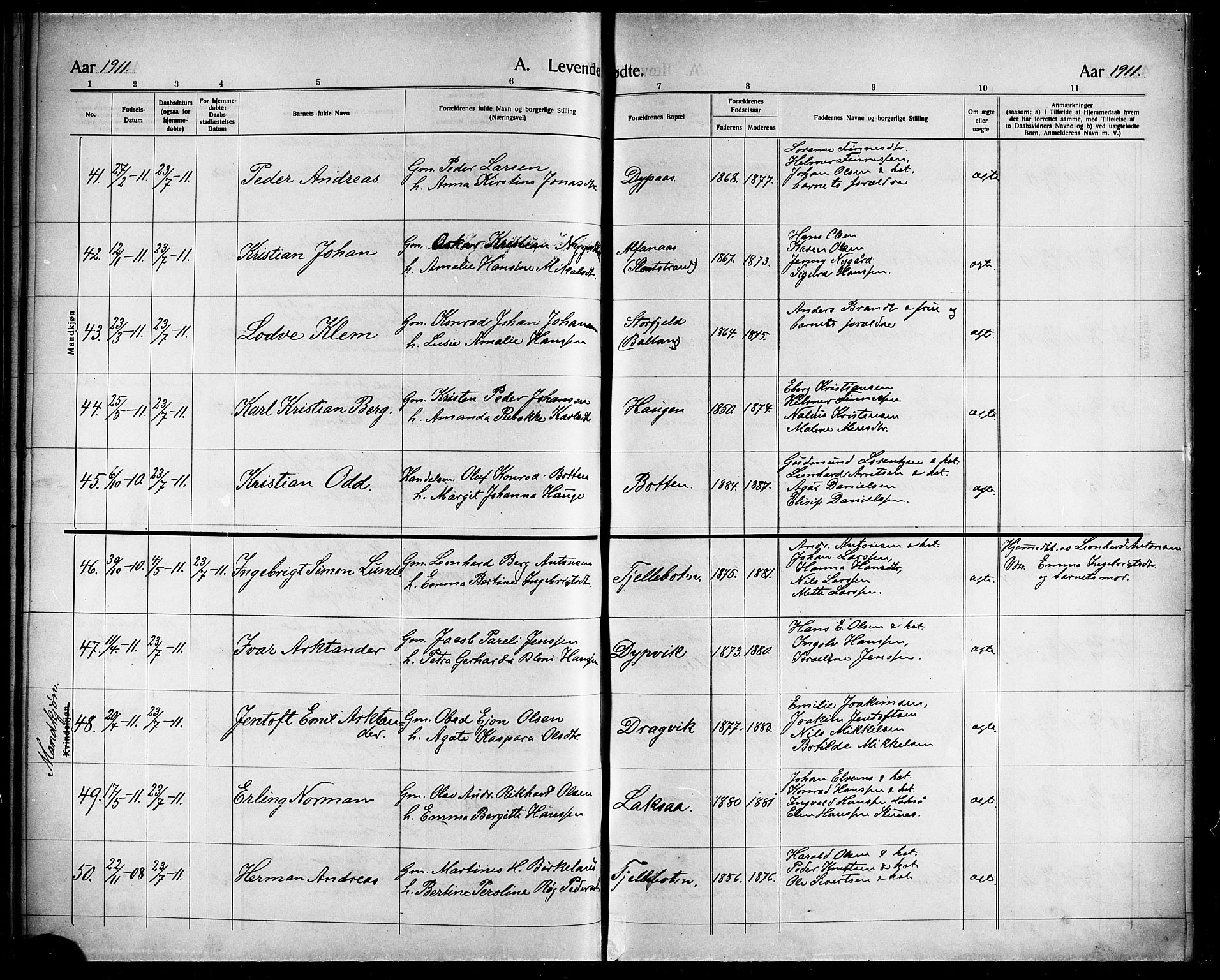 Ministerialprotokoller, klokkerbøker og fødselsregistre - Nordland, AV/SAT-A-1459/863/L0916: Klokkerbok nr. 863C06, 1907-1921