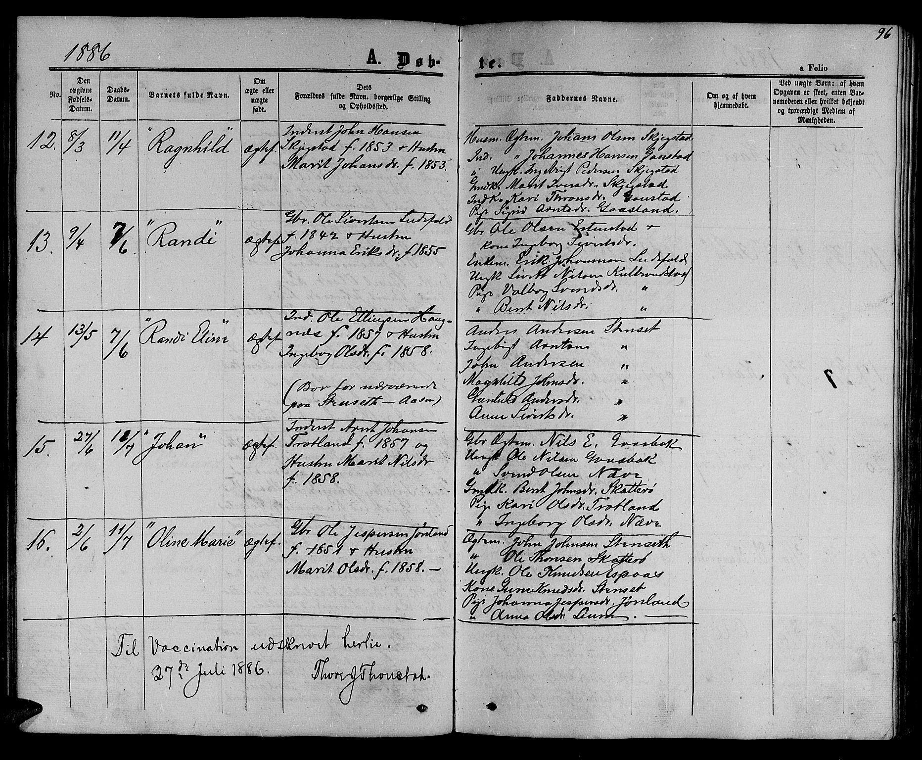 Ministerialprotokoller, klokkerbøker og fødselsregistre - Sør-Trøndelag, AV/SAT-A-1456/694/L1131: Klokkerbok nr. 694C03, 1858-1886, s. 96