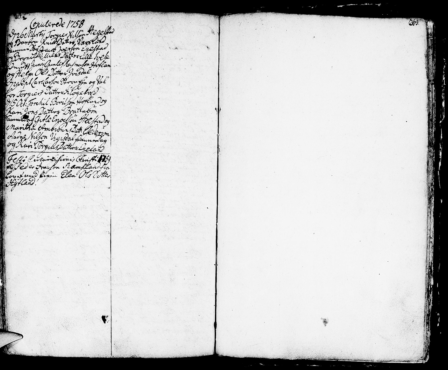 Helleland sokneprestkontor, SAST/A-101810: Ministerialbok nr. A 1 /1, 1713-1761, s. 263