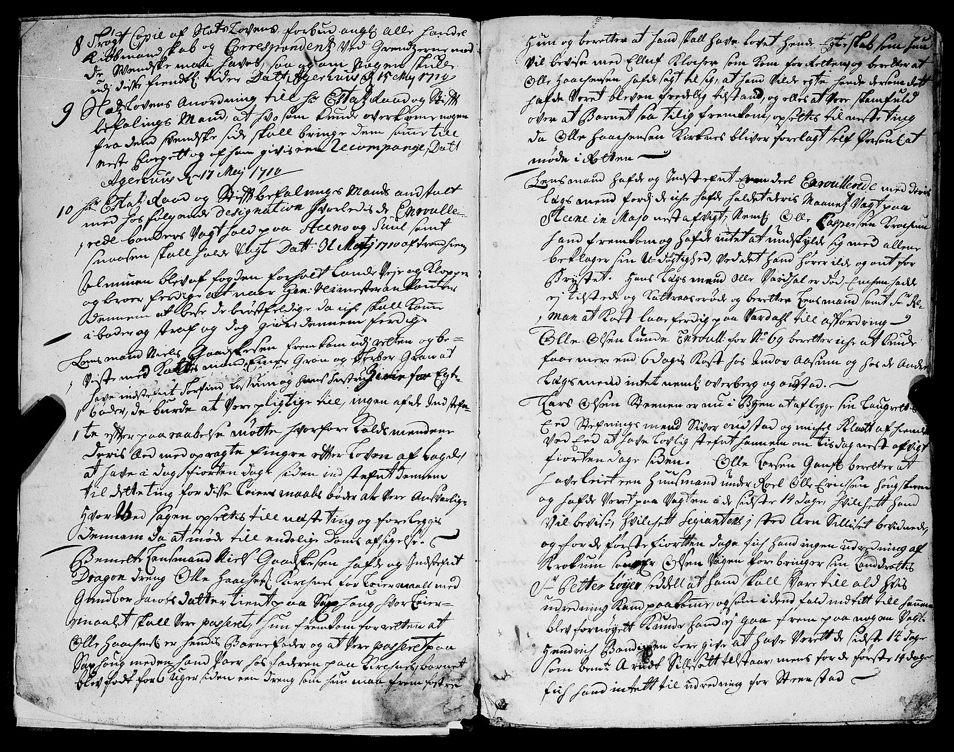 Inderøy sorenskriveri, AV/SAT-A-4147/1/1/1A/L0007: Tingbok, 1710-1720, s. 2