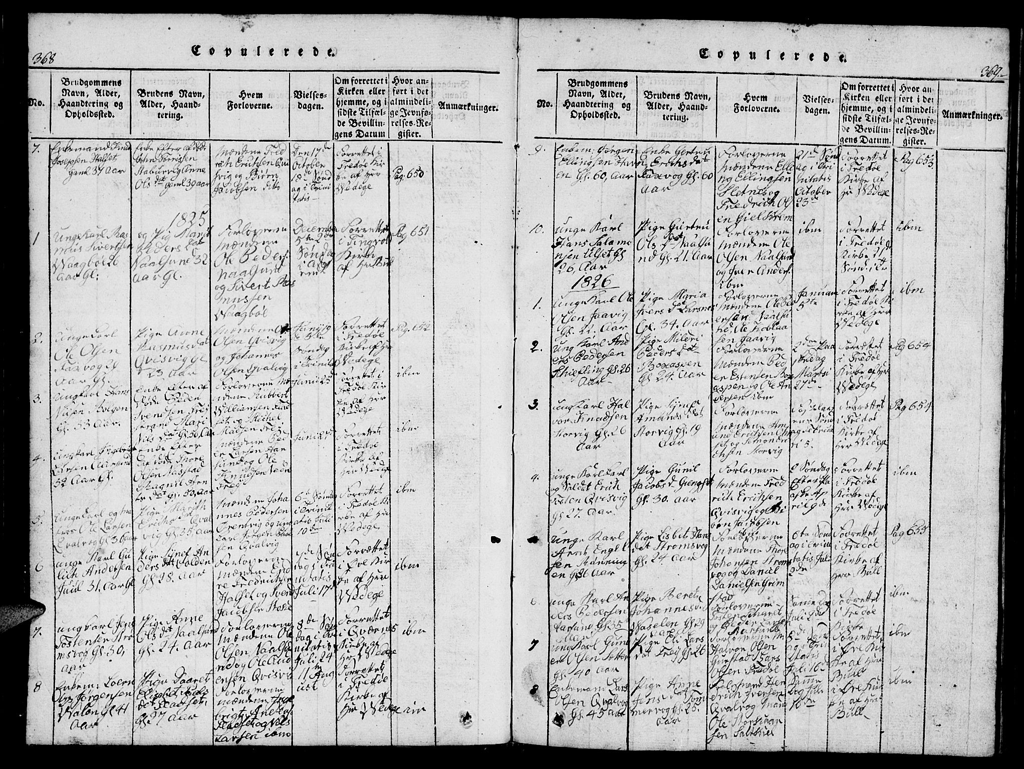 Ministerialprotokoller, klokkerbøker og fødselsregistre - Møre og Romsdal, SAT/A-1454/573/L0873: Klokkerbok nr. 573C01, 1819-1834, s. 368-369