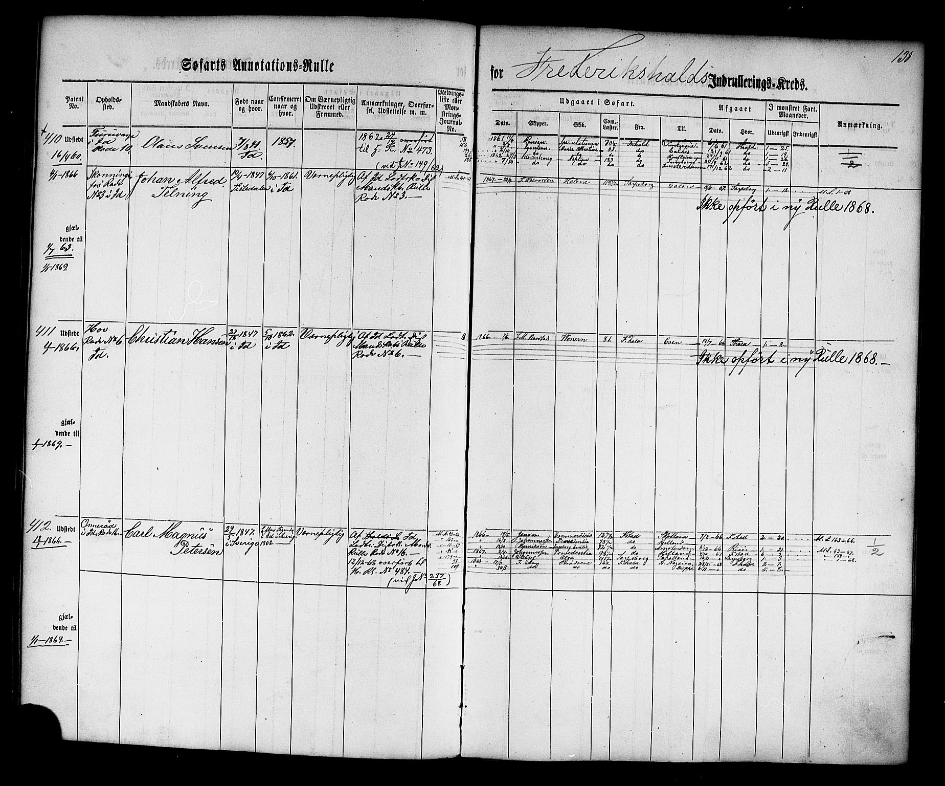 Halden mønstringskontor, AV/SAO-A-10569a/F/Fc/Fca/L0001: Annotasjonsrulle, 1860-1868, s. 140