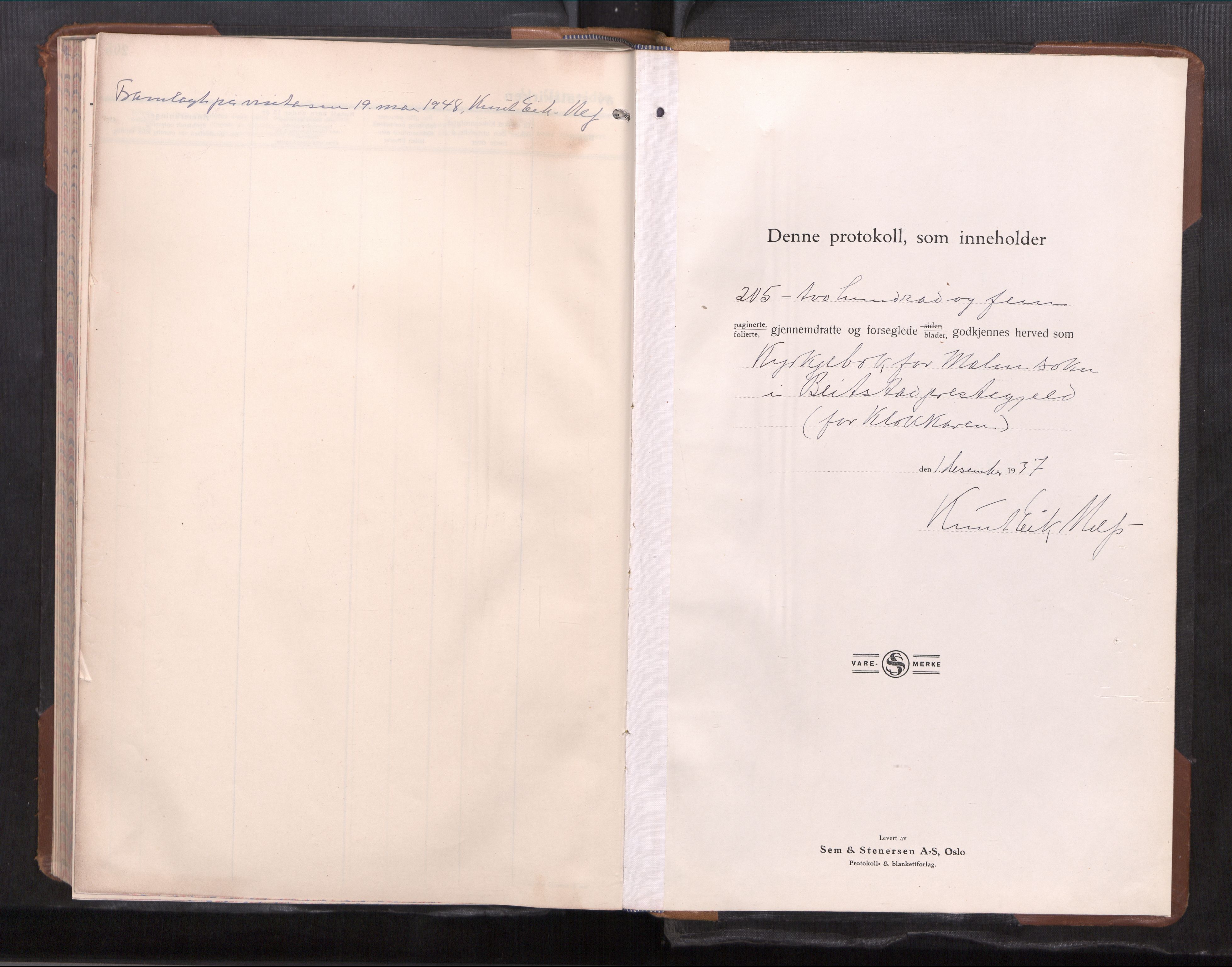 Ministerialprotokoller, klokkerbøker og fødselsregistre - Nord-Trøndelag, AV/SAT-A-1458/745/L0435: Klokkerbok nr. 745---, 1938-1952