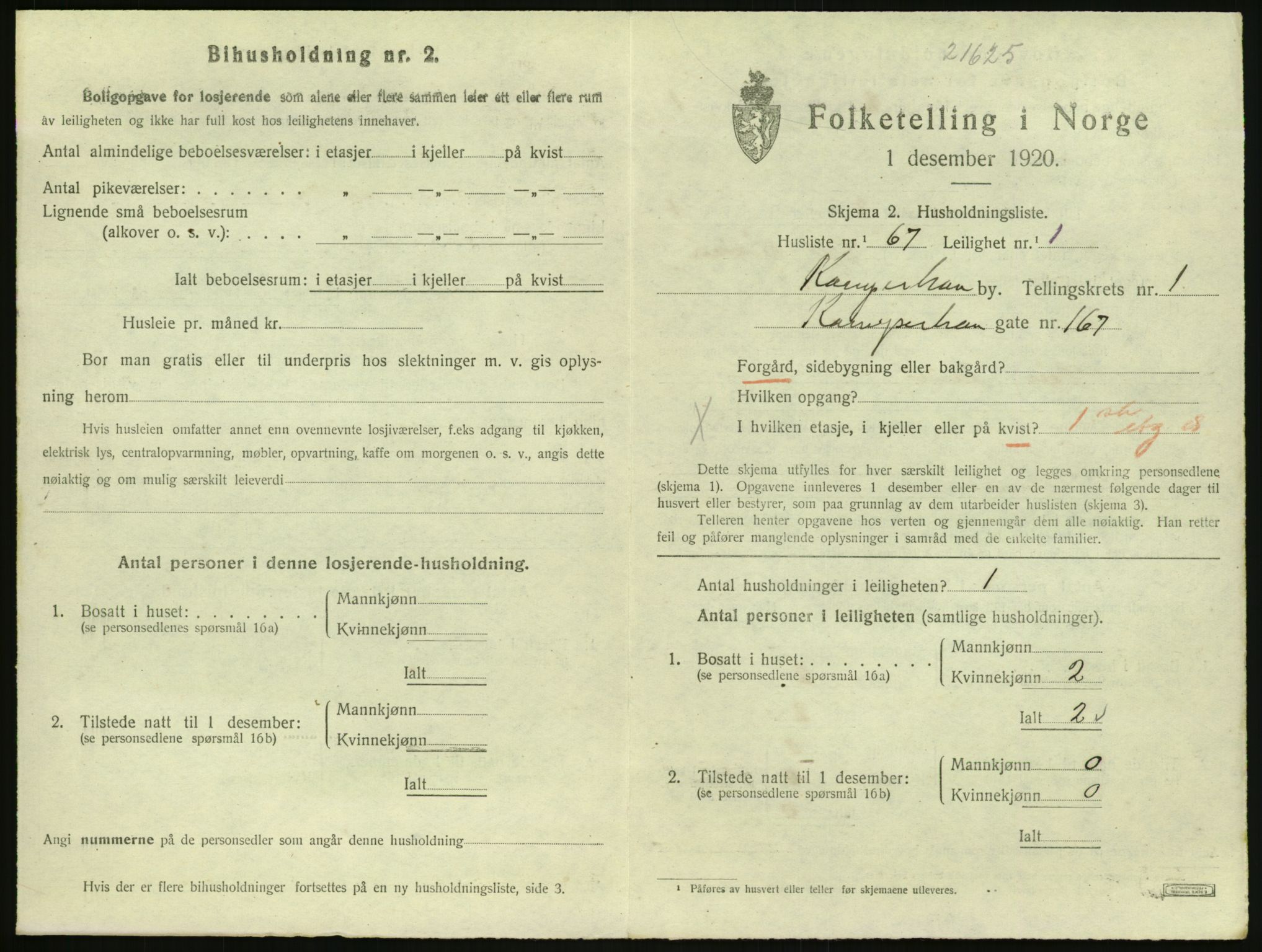 SAK, Folketelling 1920 for 0901 Risør kjøpstad, 1920, s. 1501