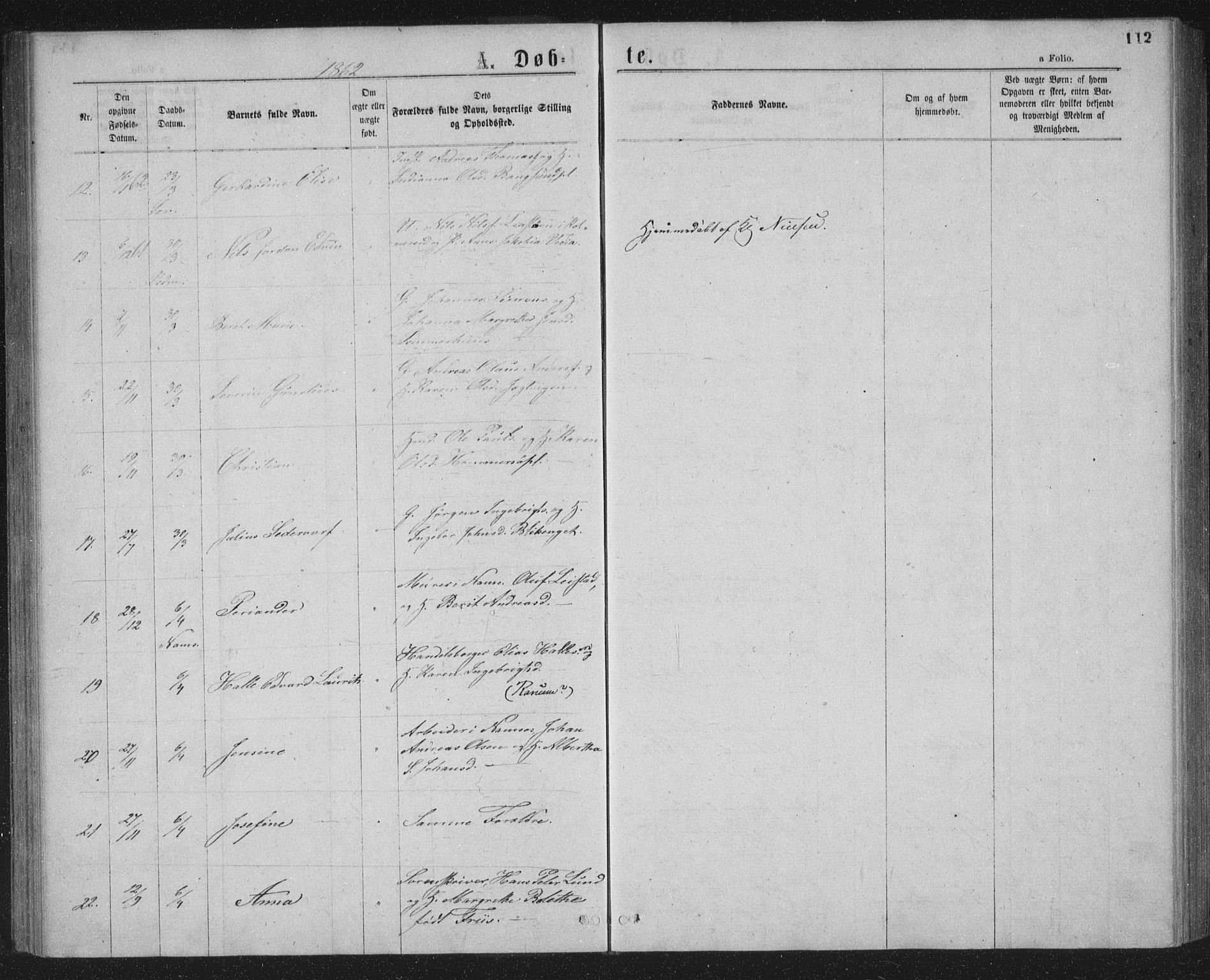 Ministerialprotokoller, klokkerbøker og fødselsregistre - Nord-Trøndelag, SAT/A-1458/768/L0566: Ministerialbok nr. 768A01, 1836-1865, s. 112