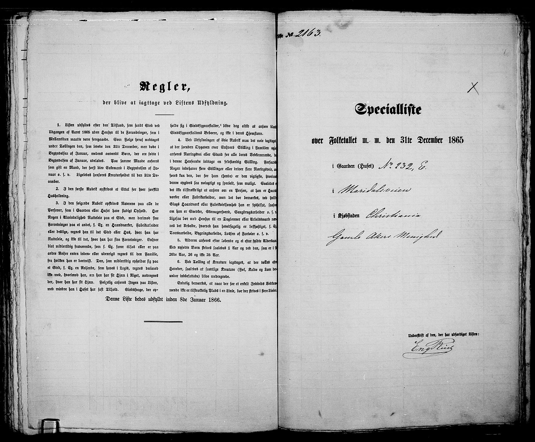 RA, Folketelling 1865 for 0301 Kristiania kjøpstad, 1865, s. 4822