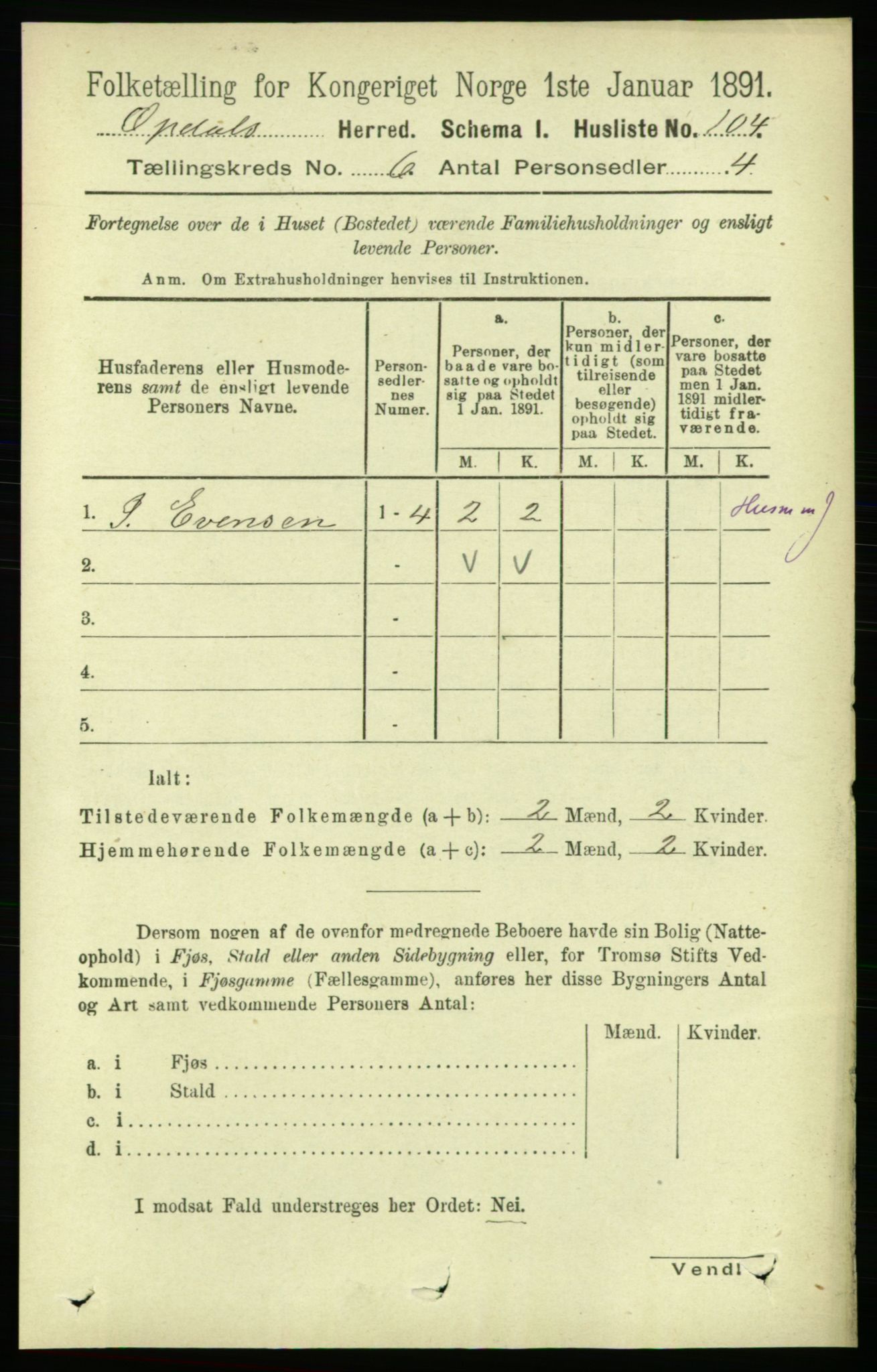 RA, Folketelling 1891 for 1634 Oppdal herred, 1891, s. 2775