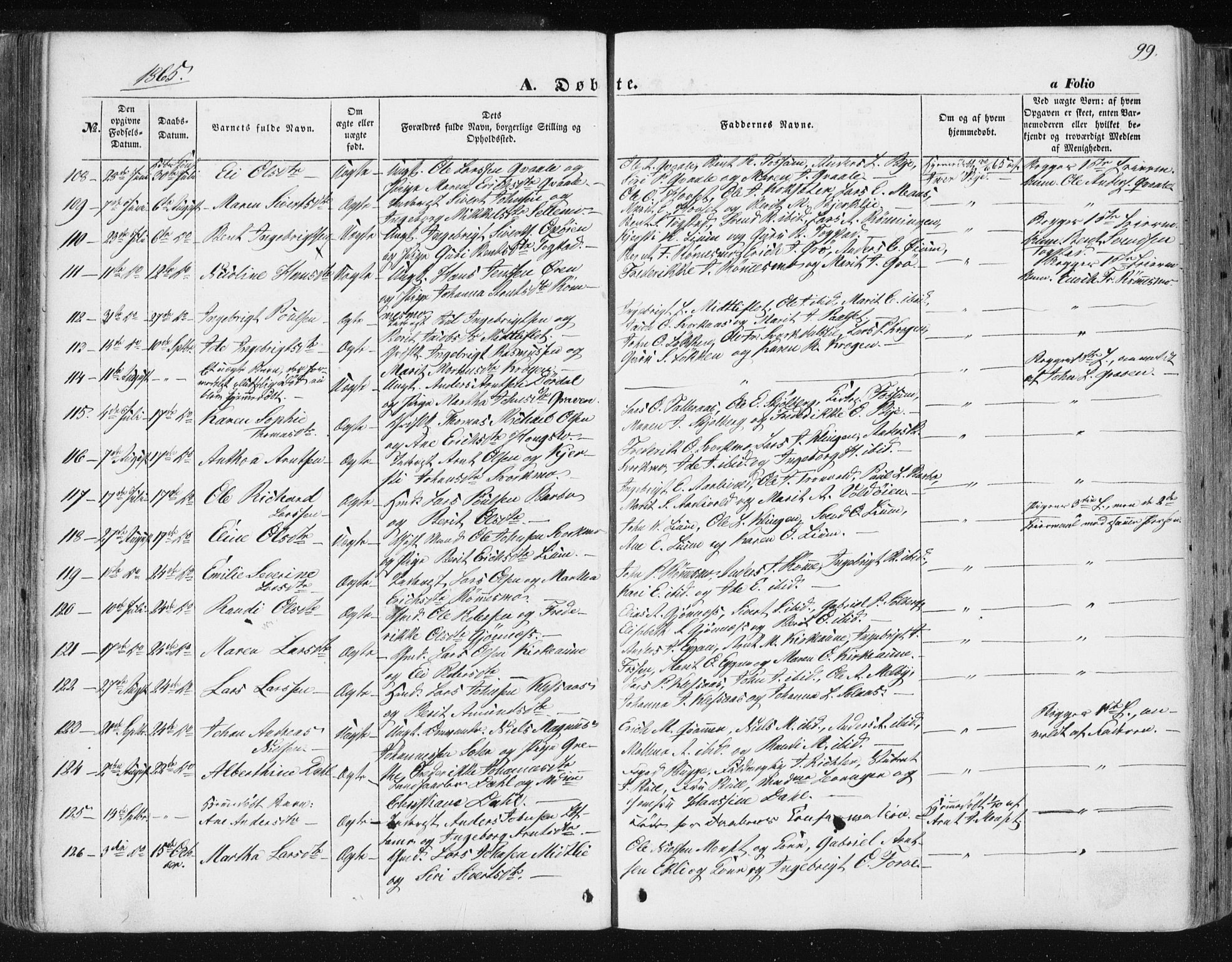 Ministerialprotokoller, klokkerbøker og fødselsregistre - Sør-Trøndelag, AV/SAT-A-1456/668/L0806: Ministerialbok nr. 668A06, 1854-1869, s. 99