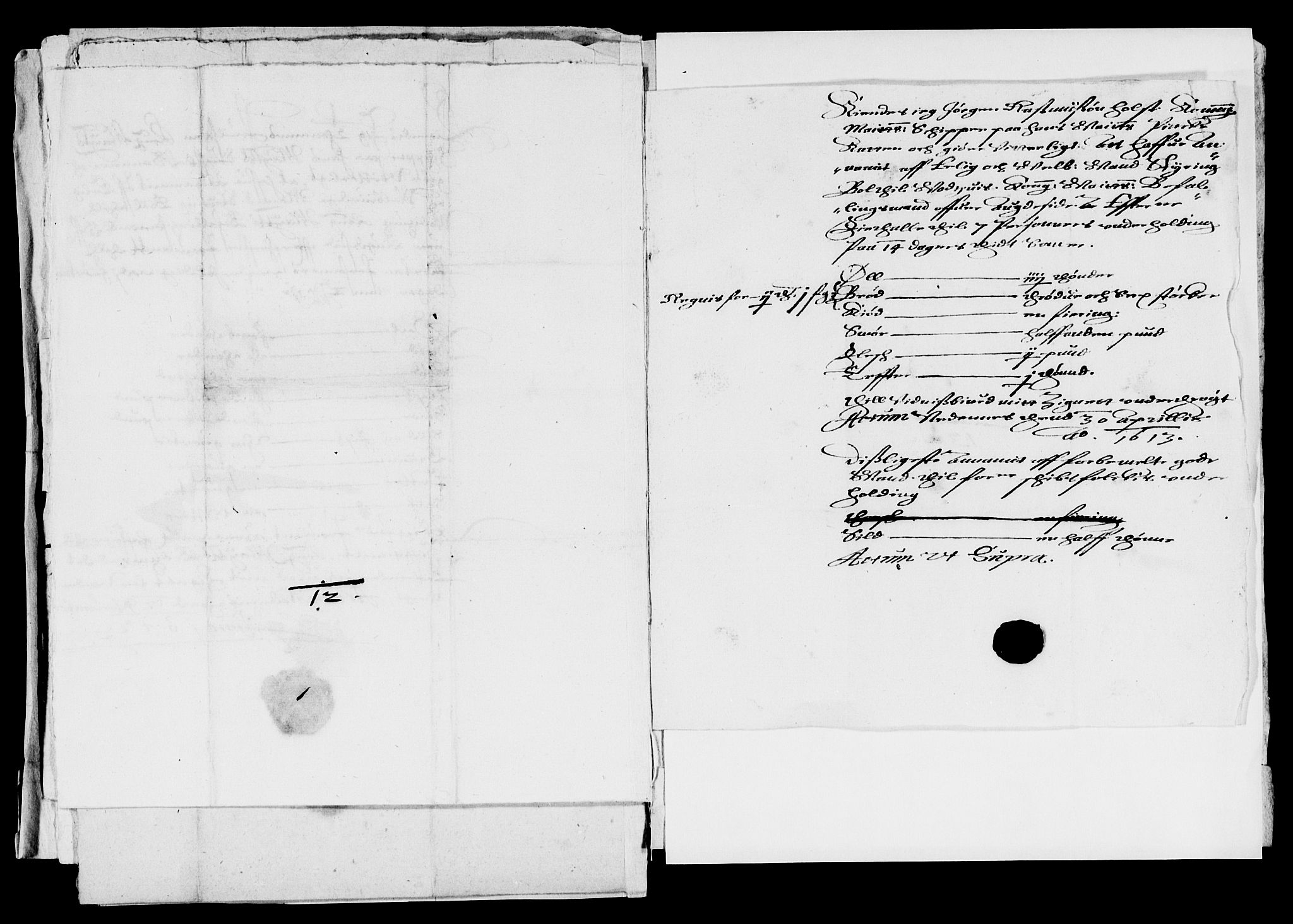 Rentekammeret inntil 1814, Reviderte regnskaper, Lensregnskaper, AV/RA-EA-5023/R/Rb/Rbq/L0004: Nedenes len. Mandals len. Råbyggelag., 1612-1613