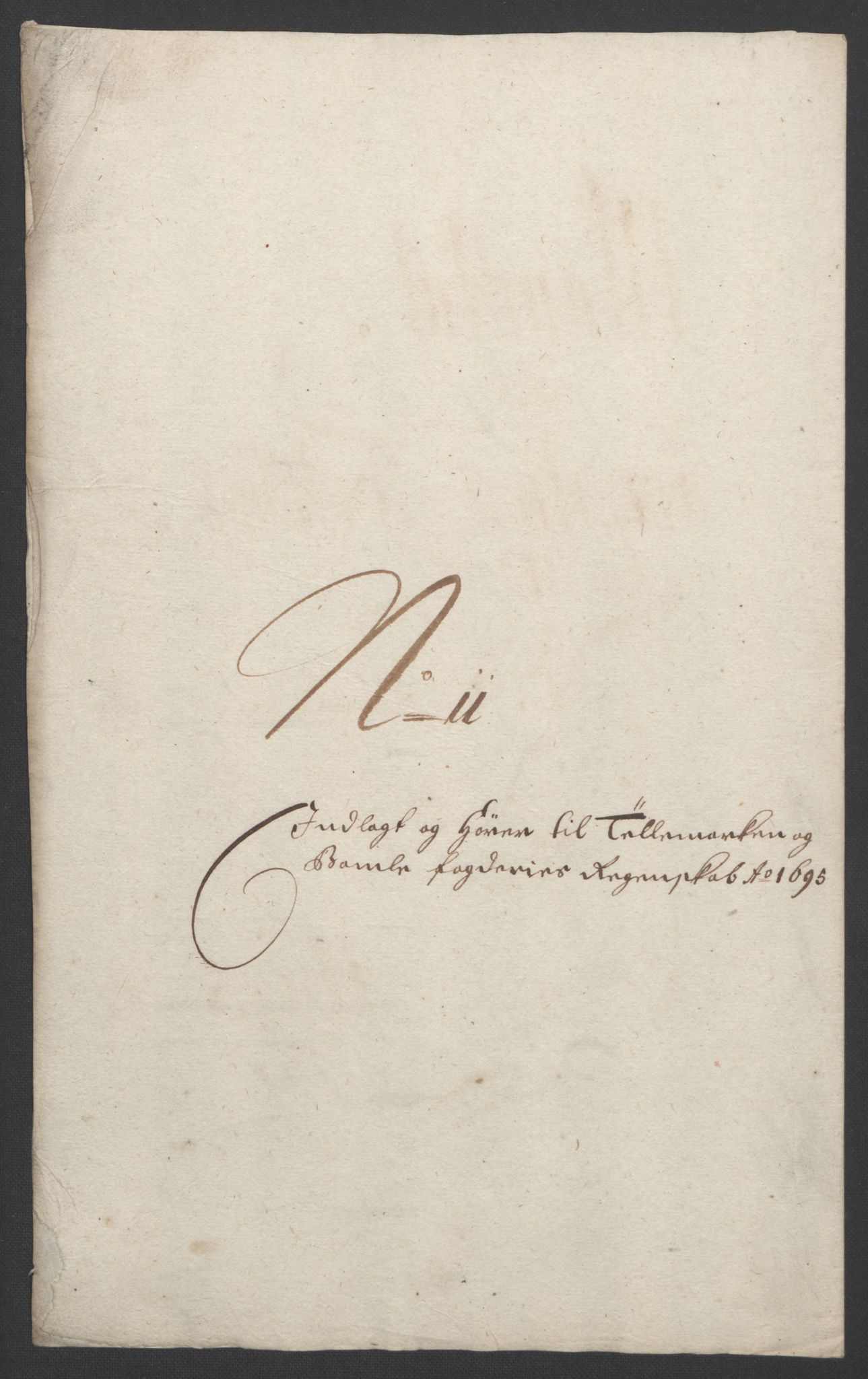 Rentekammeret inntil 1814, Reviderte regnskaper, Fogderegnskap, AV/RA-EA-4092/R36/L2093: Fogderegnskap Øvre og Nedre Telemark og Bamble, 1695, s. 335