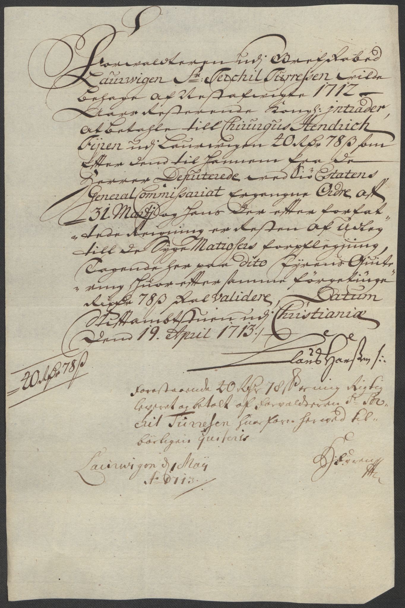 Rentekammeret inntil 1814, Reviderte regnskaper, Fogderegnskap, AV/RA-EA-4092/R33/L1984: Fogderegnskap Larvik grevskap, 1712, s. 227