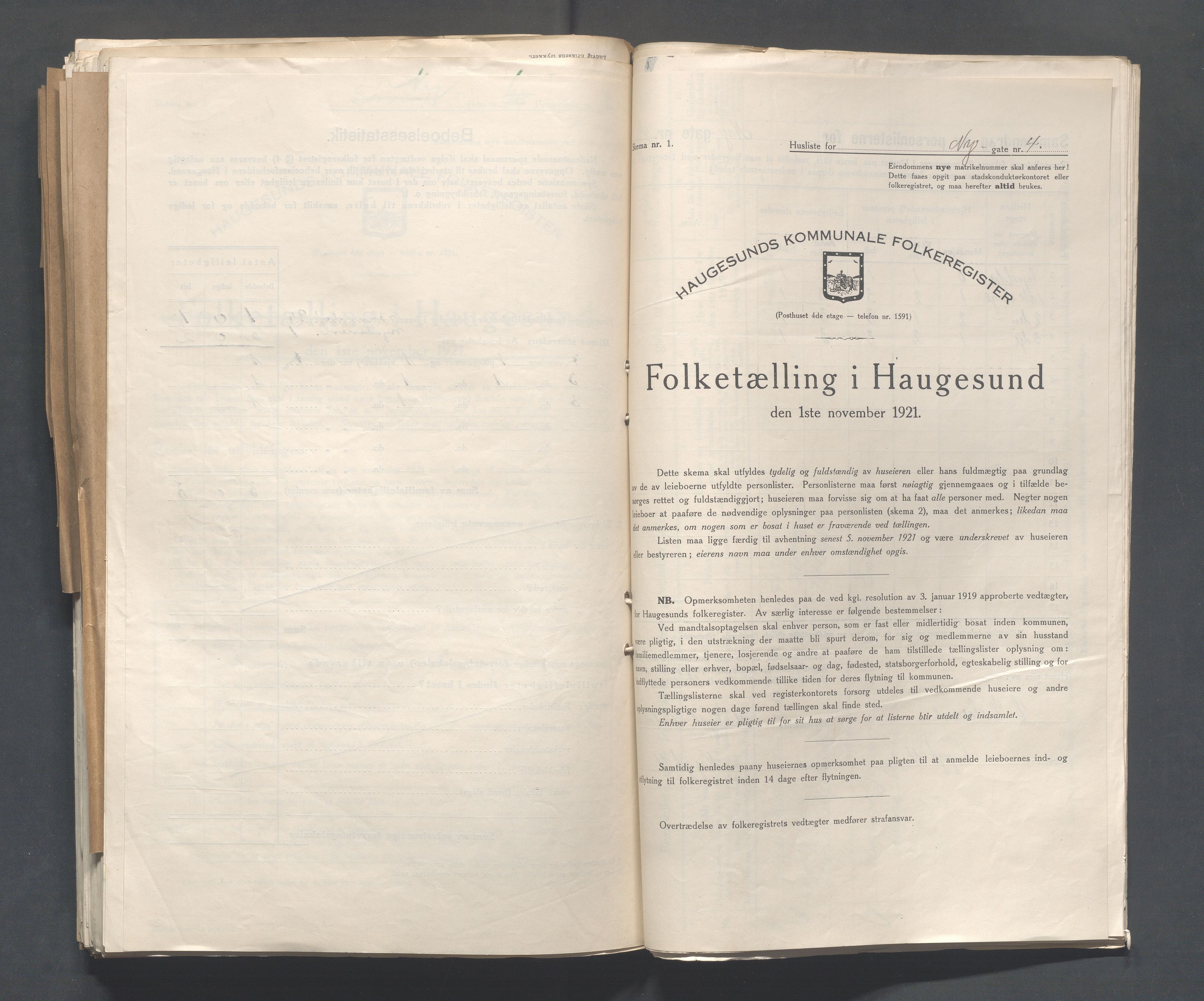 IKAR, Kommunal folketelling 1.11.1921 for Haugesund, 1921, s. 3169