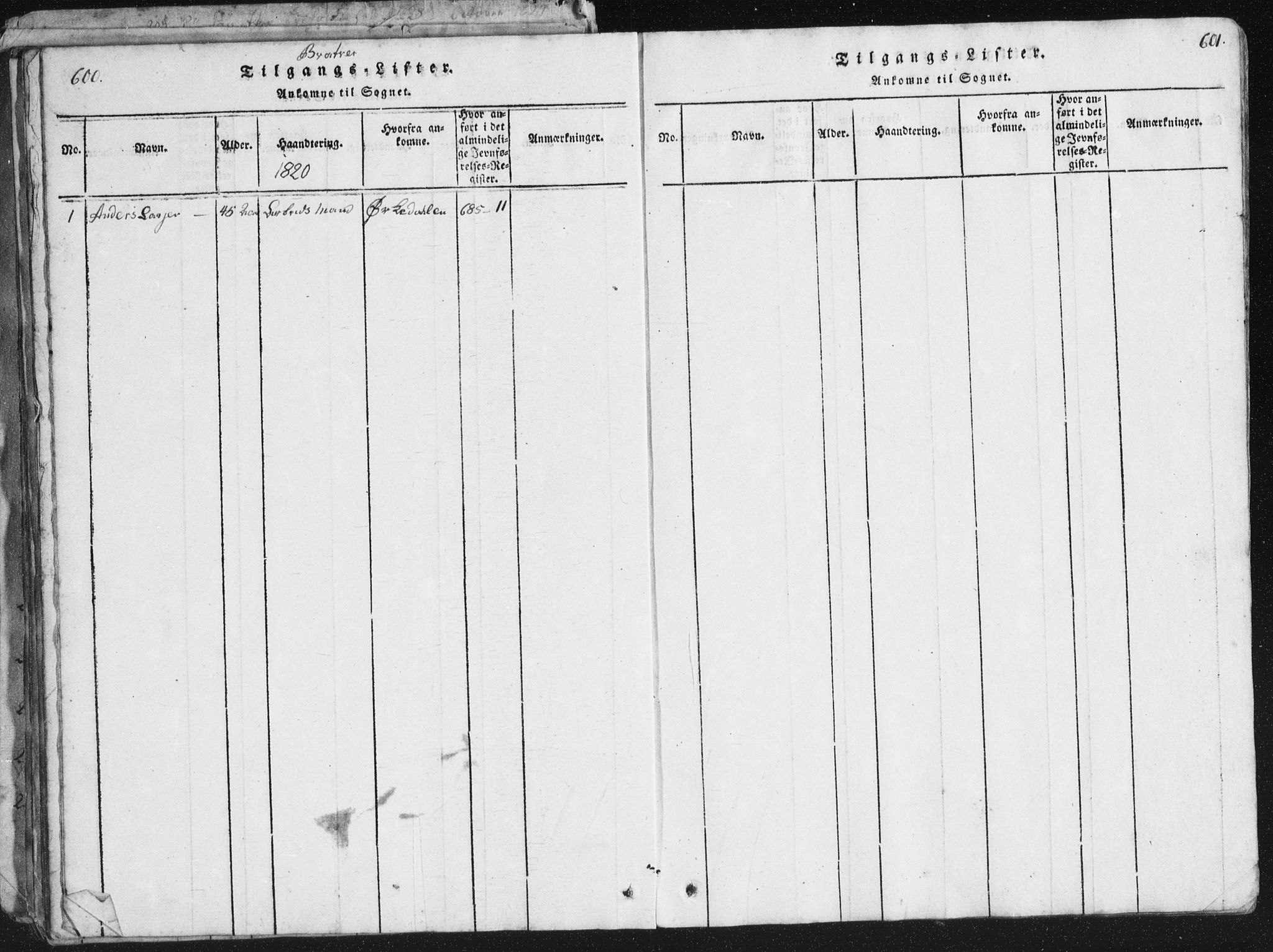 Ministerialprotokoller, klokkerbøker og fødselsregistre - Møre og Romsdal, AV/SAT-A-1454/581/L0942: Klokkerbok nr. 581C00, 1820-1836, s. 600-601