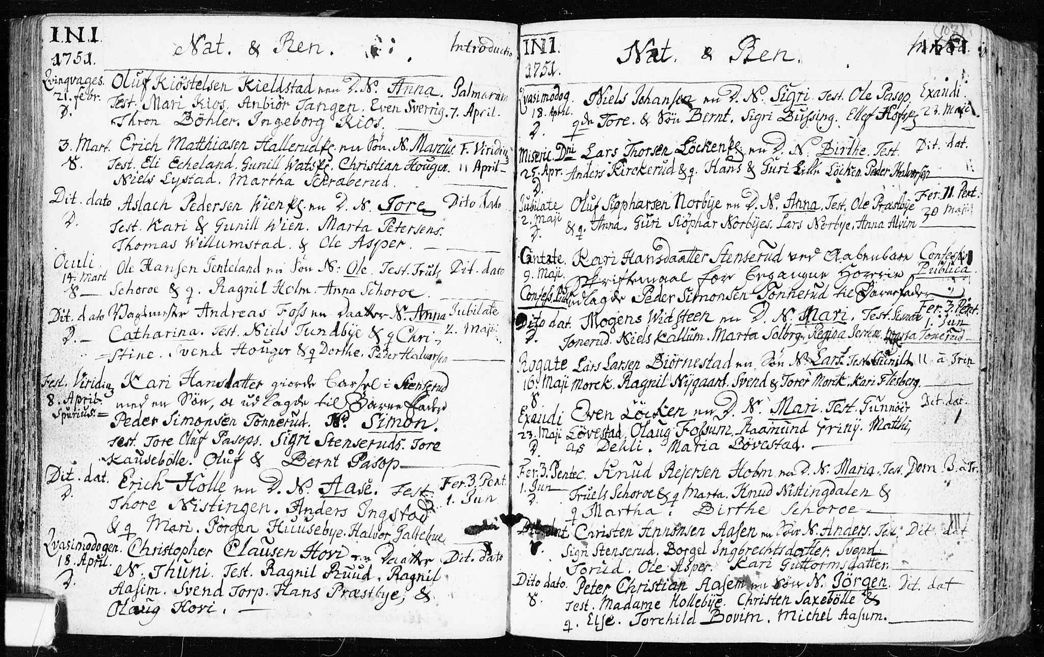 Spydeberg prestekontor Kirkebøker, AV/SAO-A-10924/F/Fa/L0002: Ministerialbok nr. I 2, 1739-1780, s. 107