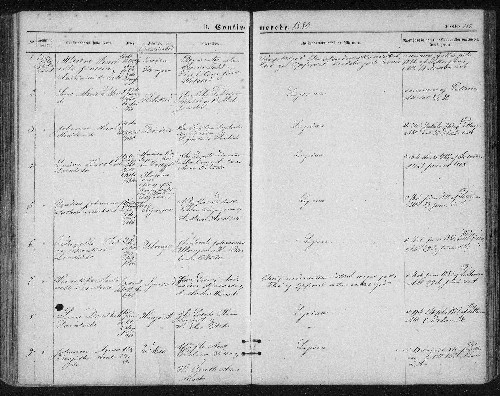 Ministerialprotokoller, klokkerbøker og fødselsregistre - Nordland, SAT/A-1459/816/L0241: Ministerialbok nr. 816A07, 1870-1885, s. 165