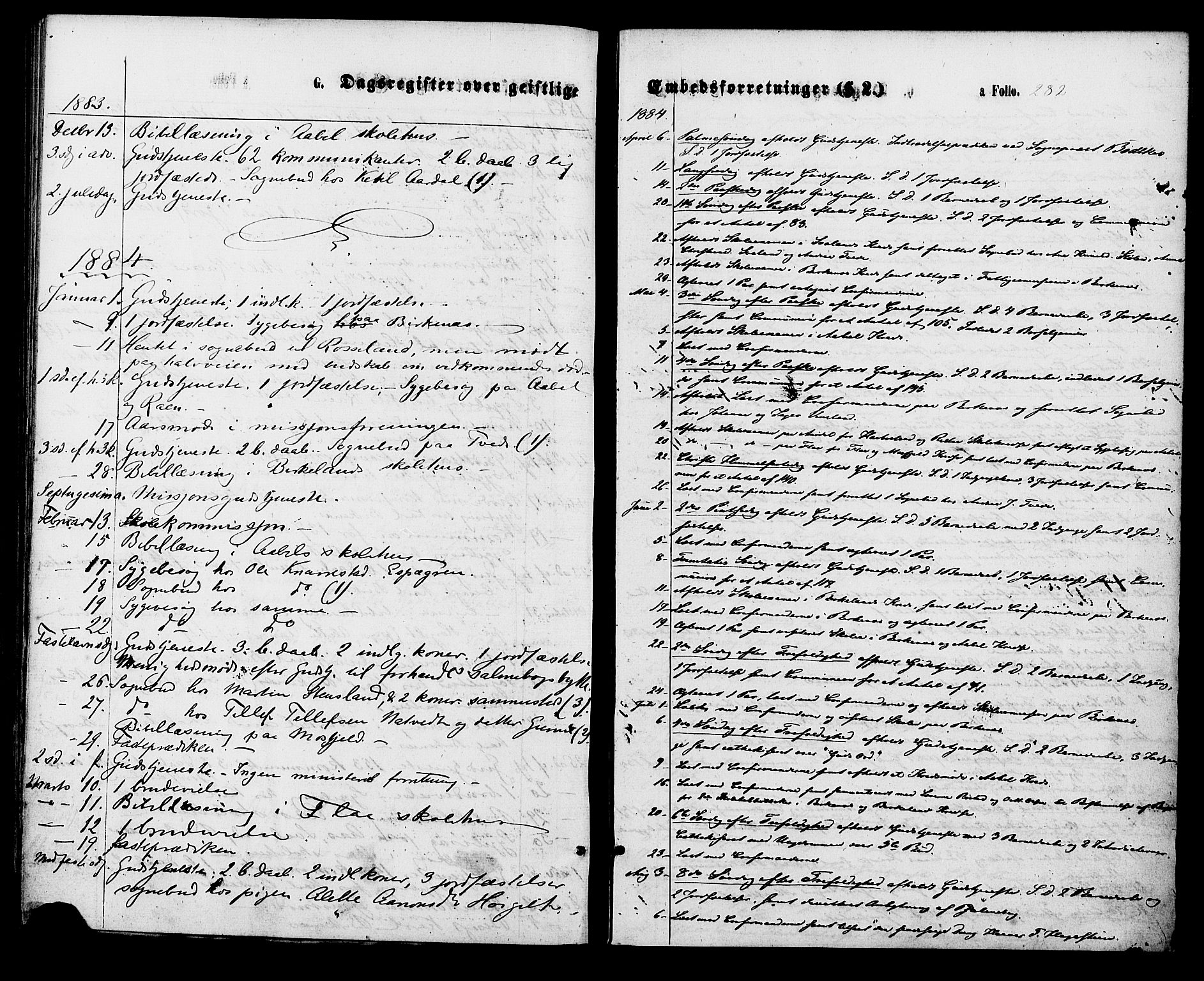 Birkenes sokneprestkontor, SAK/1111-0004/F/Fa/L0004: Ministerialbok nr. A 4, 1867-1886, s. 282