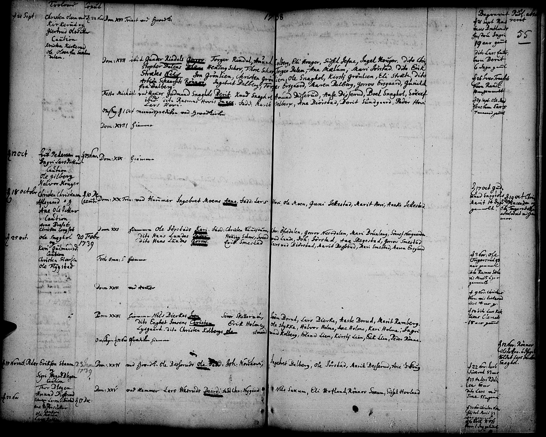 Fåberg prestekontor, AV/SAH-PREST-086/H/Ha/Haa/L0001: Ministerialbok nr. 1, 1727-1775, s. 55