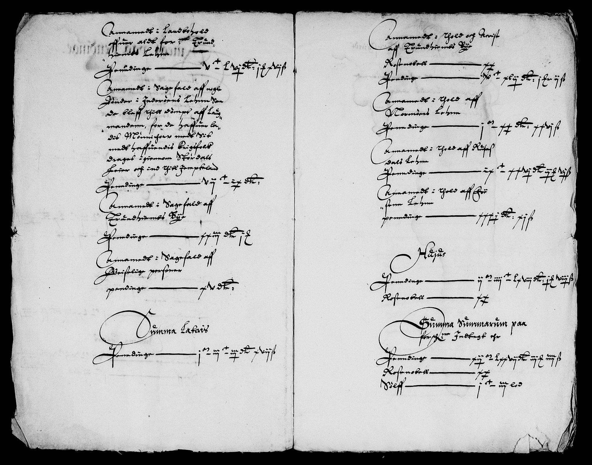 Rentekammeret inntil 1814, Reviderte regnskaper, Lensregnskaper, AV/RA-EA-5023/R/Rb/Rbw/L0013: Trondheim len, 1613-1615