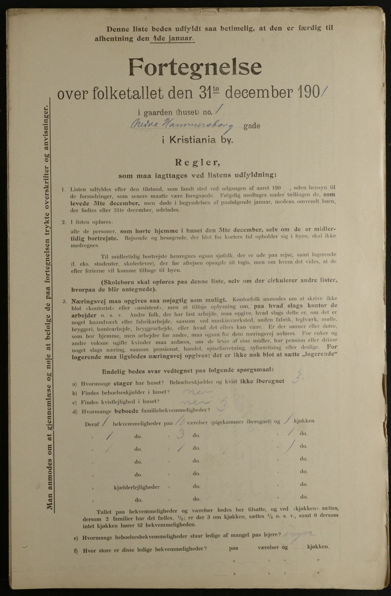 OBA, Kommunal folketelling 31.12.1901 for Kristiania kjøpstad, 1901, s. 10606