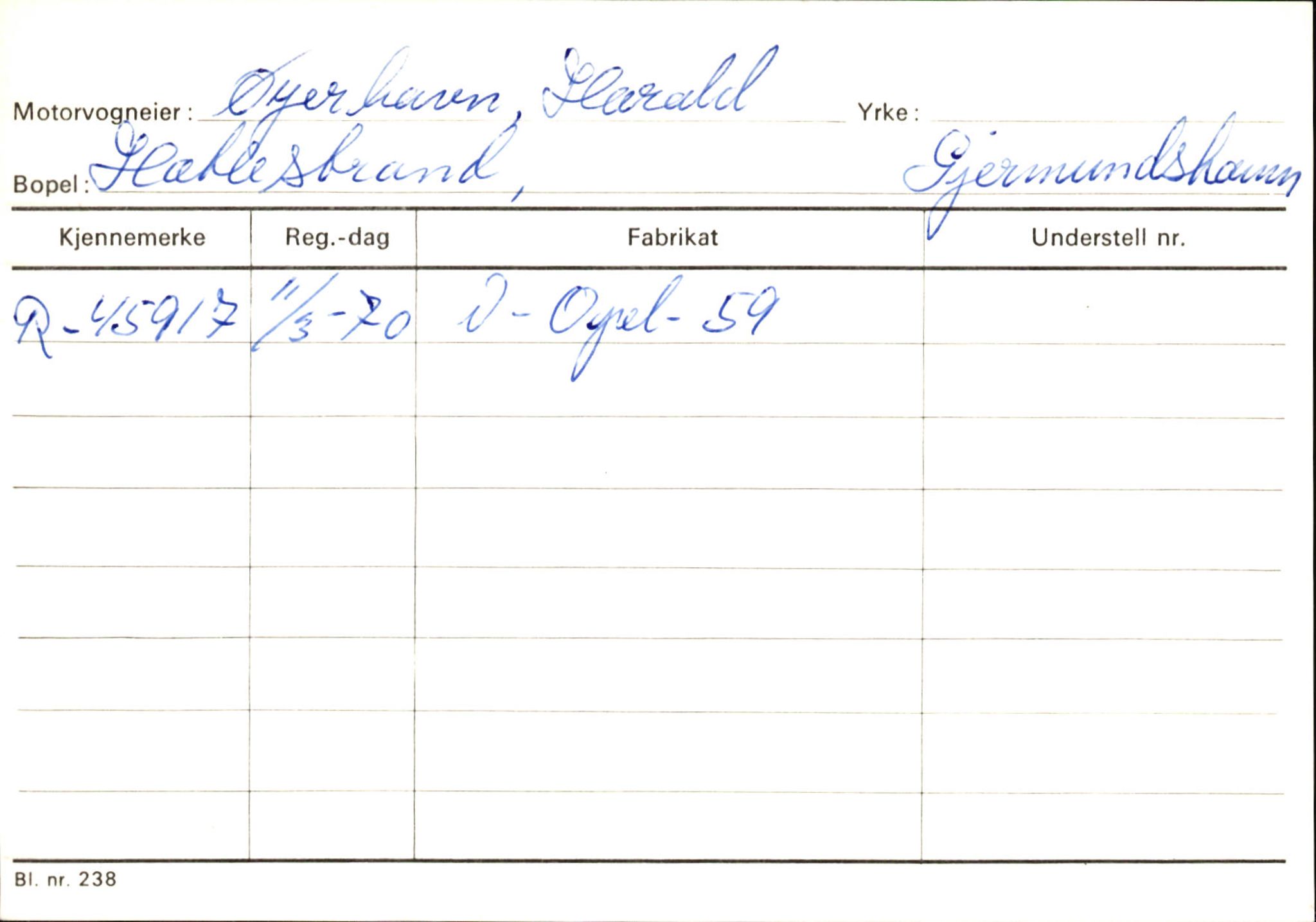 Statens vegvesen, Hordaland vegkontor, AV/SAB-A-5201/2/Ha/L0062: R-eierkort Ø-Å, 1920-1971, s. 50