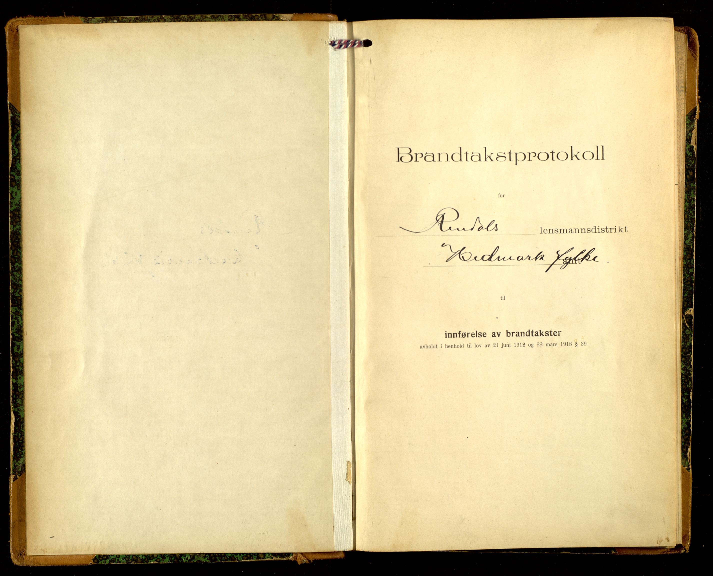 Norges Brannkasse, Rendalen, AV/SAH-NBRANR-024/F/L0016: Branntakstprotokoll, 1919-1921
