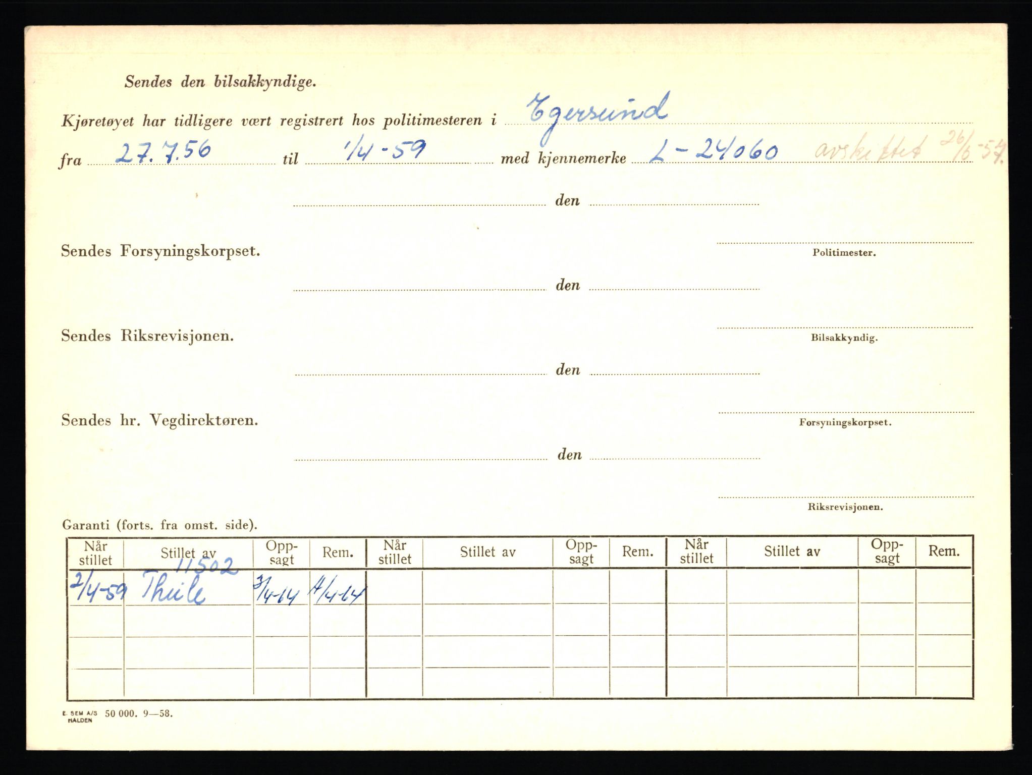 Stavanger trafikkstasjon, AV/SAST-A-101942/0/F/L0065: L-65400 - L-67649, 1930-1971, s. 1070