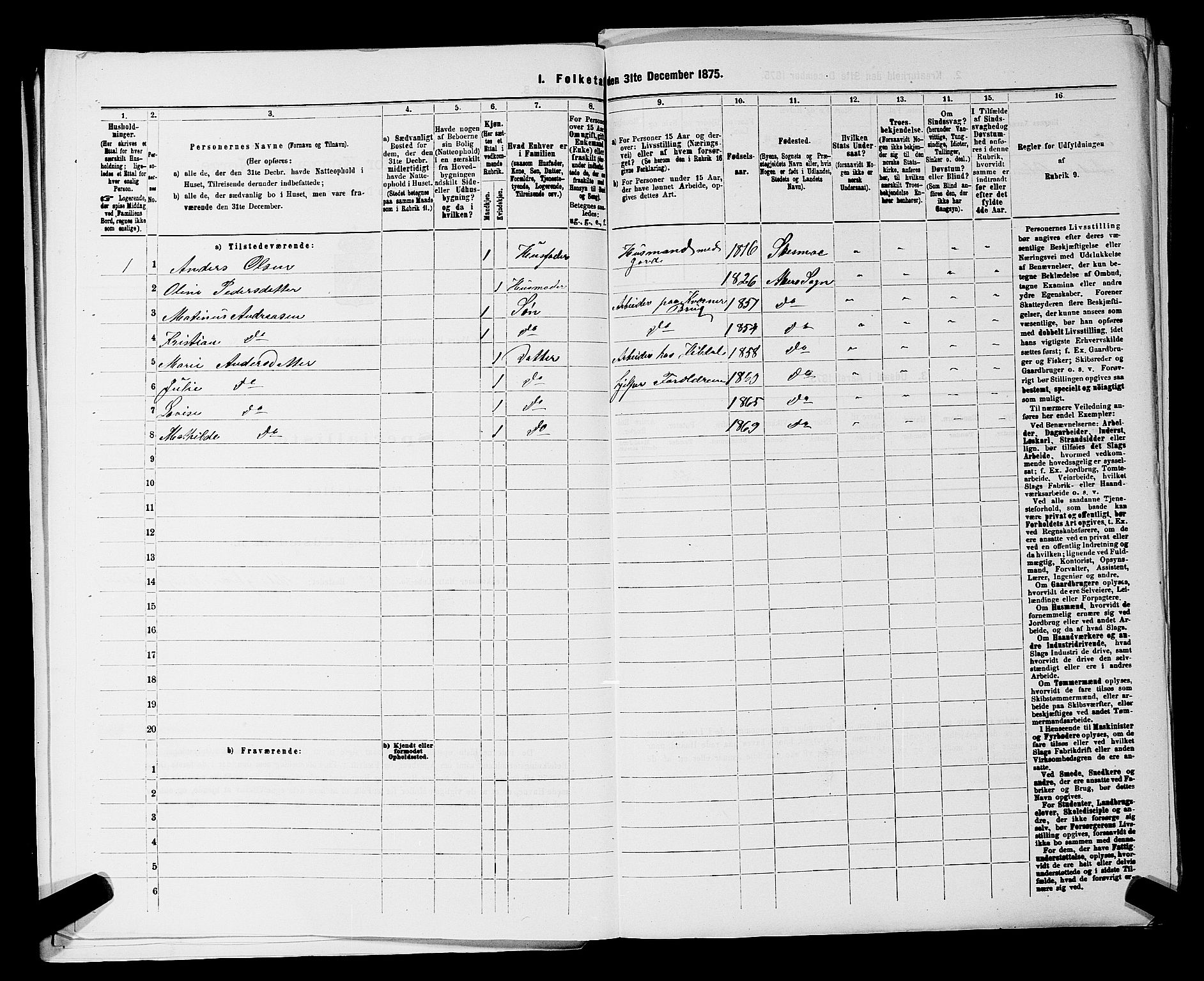RA, Folketelling 1875 for 0218bP Østre Aker prestegjeld, 1875, s. 3118