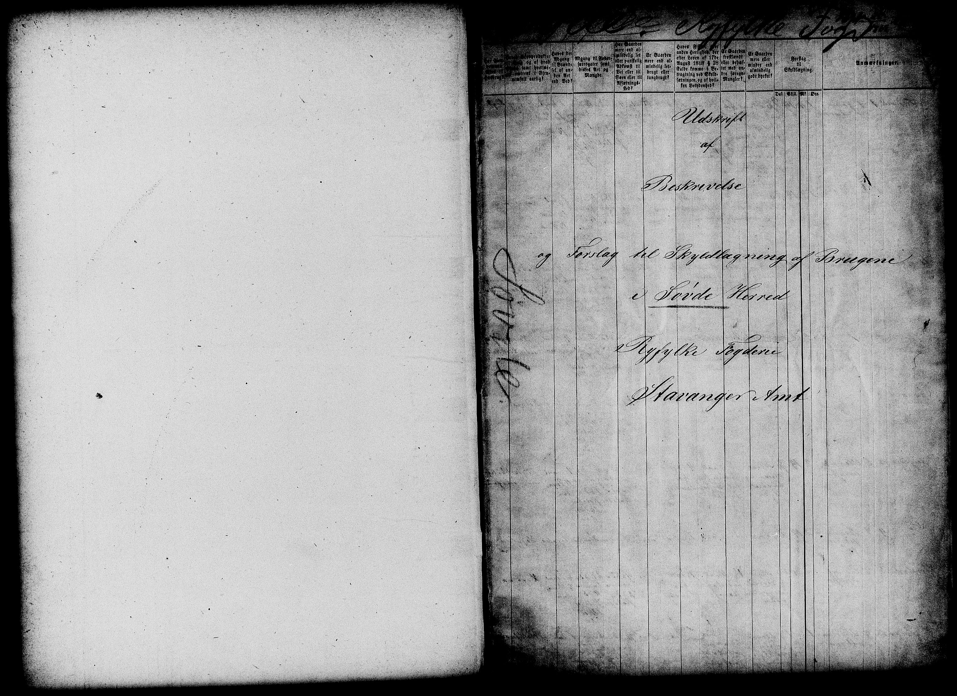 Matrikkelrevisjonen av 1863, AV/RA-S-1530/F/Fe/L0214: Sauda, 1863