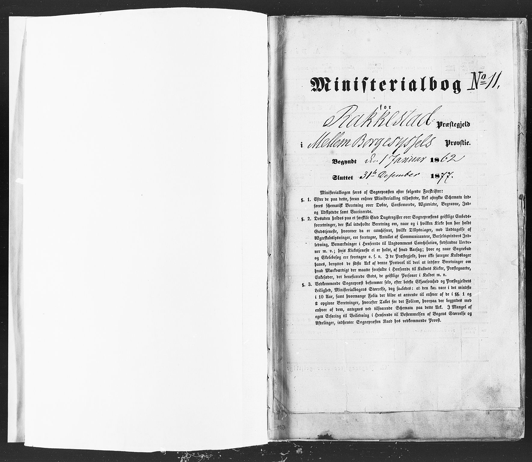 Rakkestad prestekontor Kirkebøker, SAO/A-2008/F/Fa/L0011: Ministerialbok nr. I 11, 1862-1877