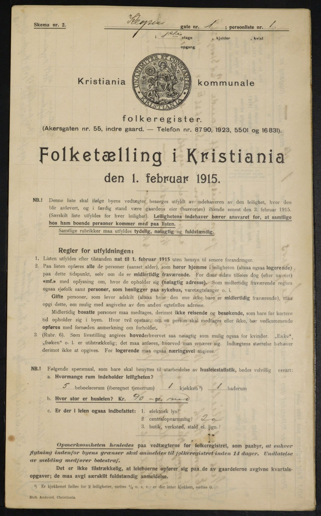 OBA, Kommunal folketelling 1.2.1915 for Kristiania, 1915, s. 48717