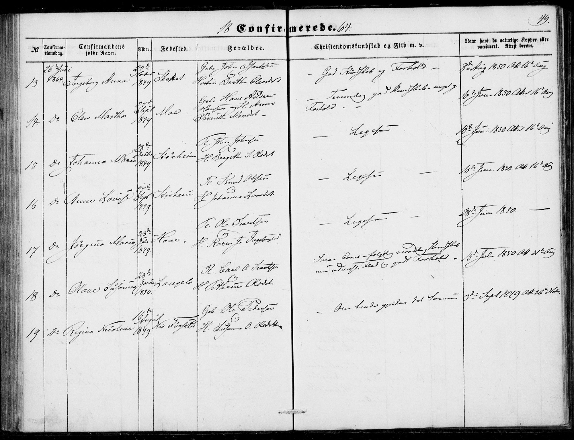 Ministerialprotokoller, klokkerbøker og fødselsregistre - Møre og Romsdal, AV/SAT-A-1454/520/L0281: Ministerialbok nr. 520A10, 1851-1881, s. 49