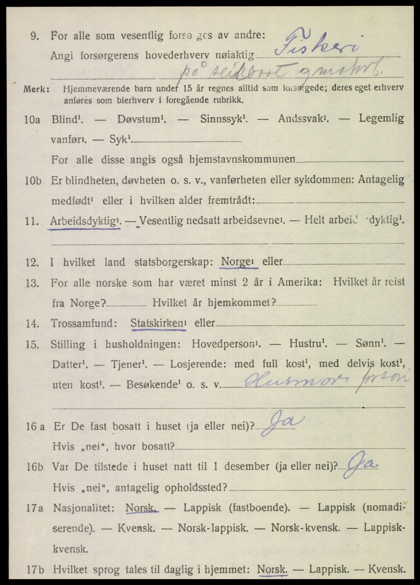 SAT, Folketelling 1920 for 1819 Nordvik herred, 1920, s. 731