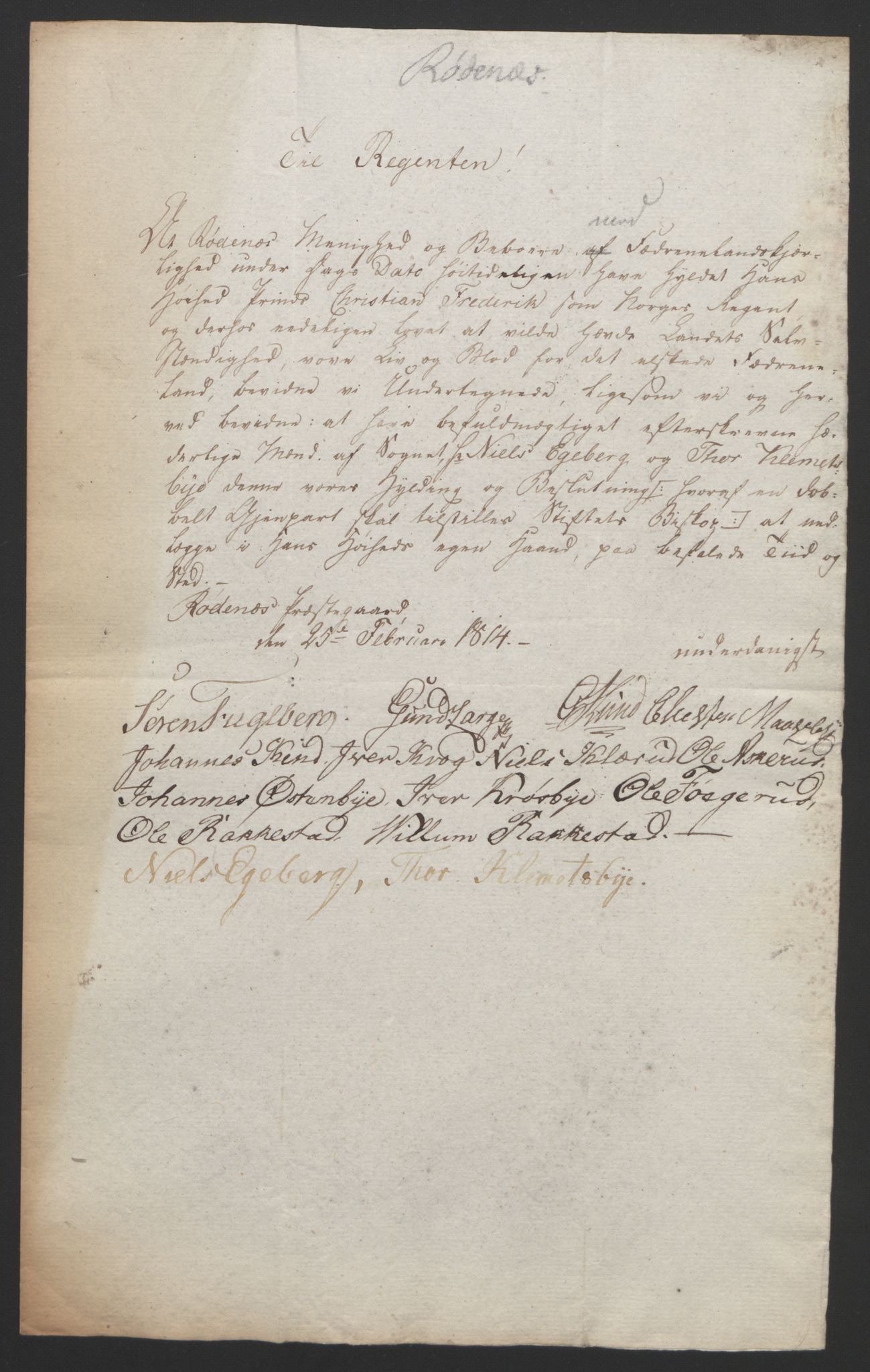 Statsrådssekretariatet, RA/S-1001/D/Db/L0007: Fullmakter for Eidsvollsrepresentantene i 1814. , 1814, s. 163