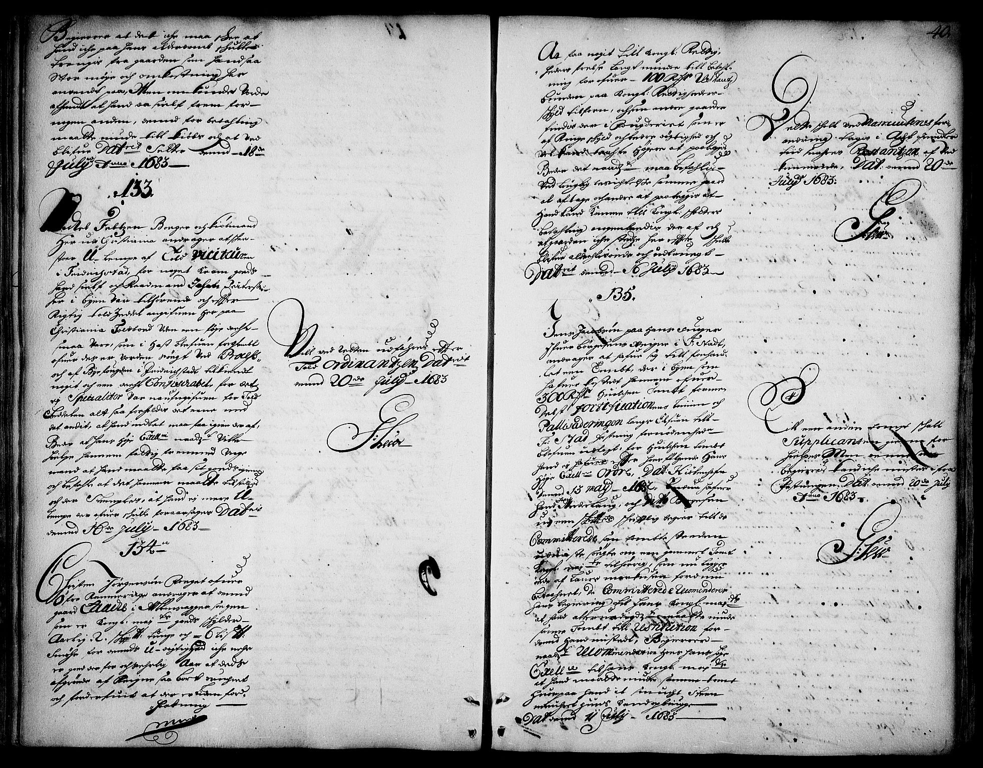 Stattholderembetet 1572-1771, AV/RA-EA-2870/Ad/L0004: Supplikasjons- og resolusjonsprotokoll, 1683-1691, s. 38b-39a