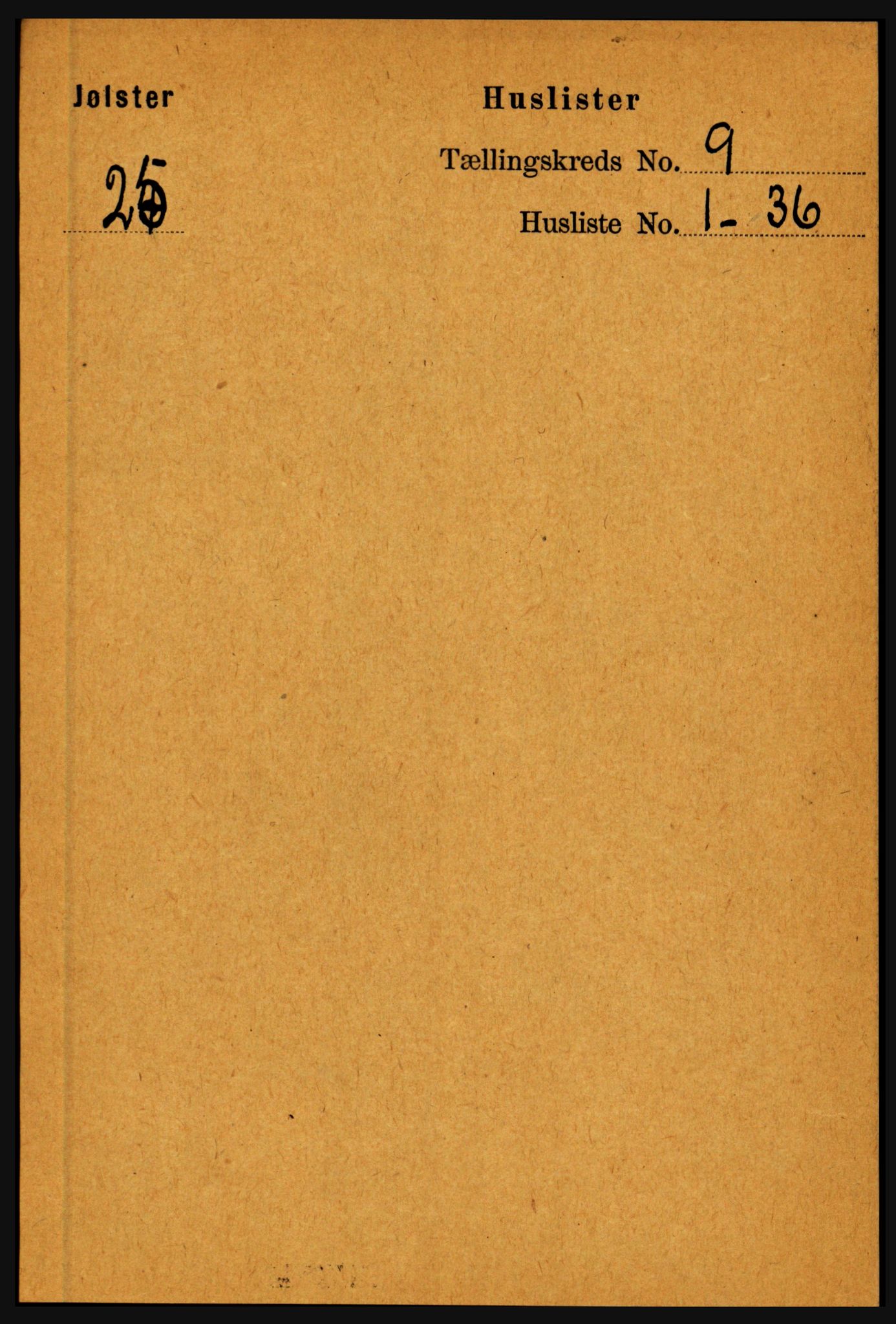 RA, Folketelling 1891 for 1431 Jølster herred, 1891, s. 3092
