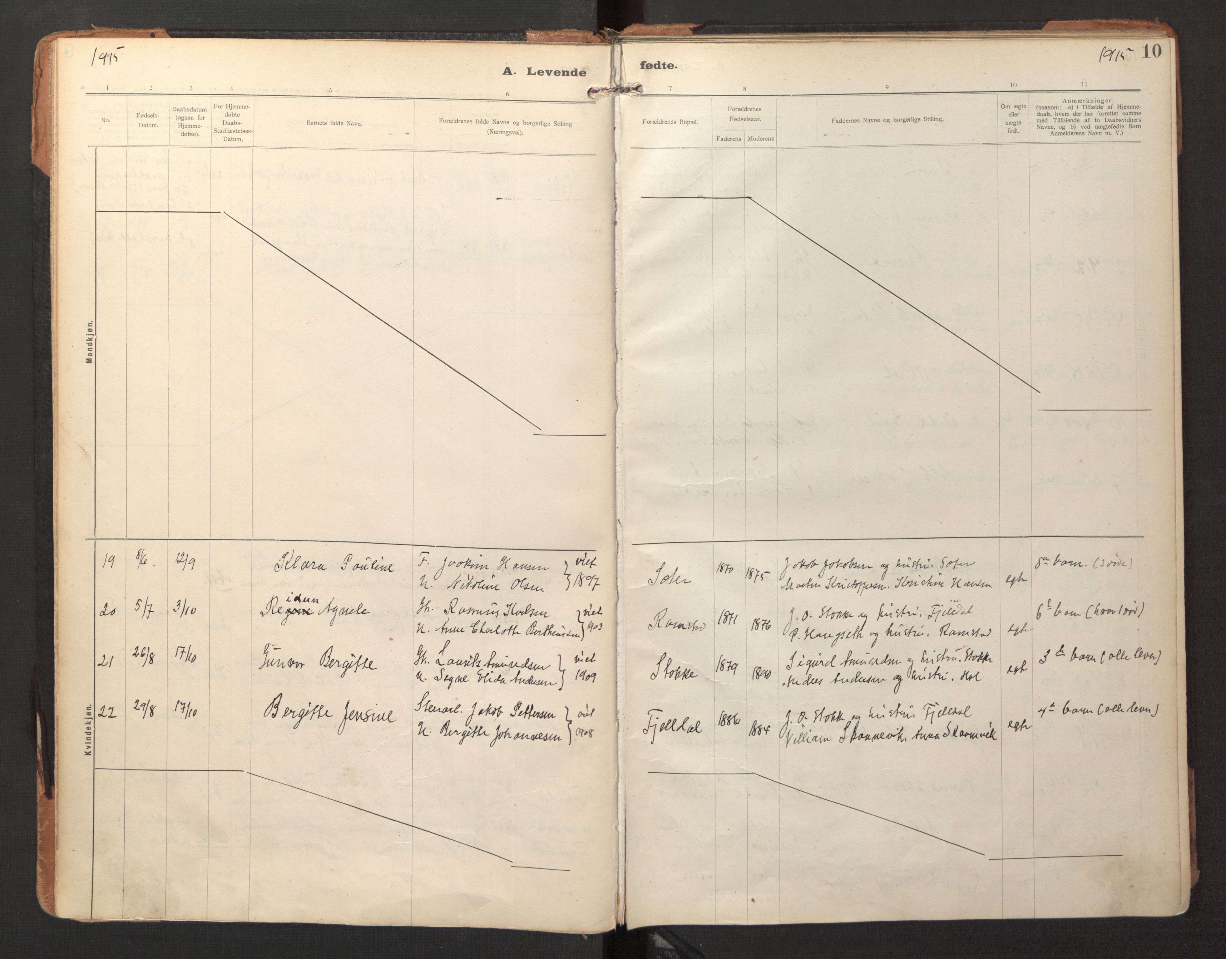 Ministerialprotokoller, klokkerbøker og fødselsregistre - Nordland, AV/SAT-A-1459/865/L0928: Ministerialbok nr. 865A06, 1913-1926, s. 10