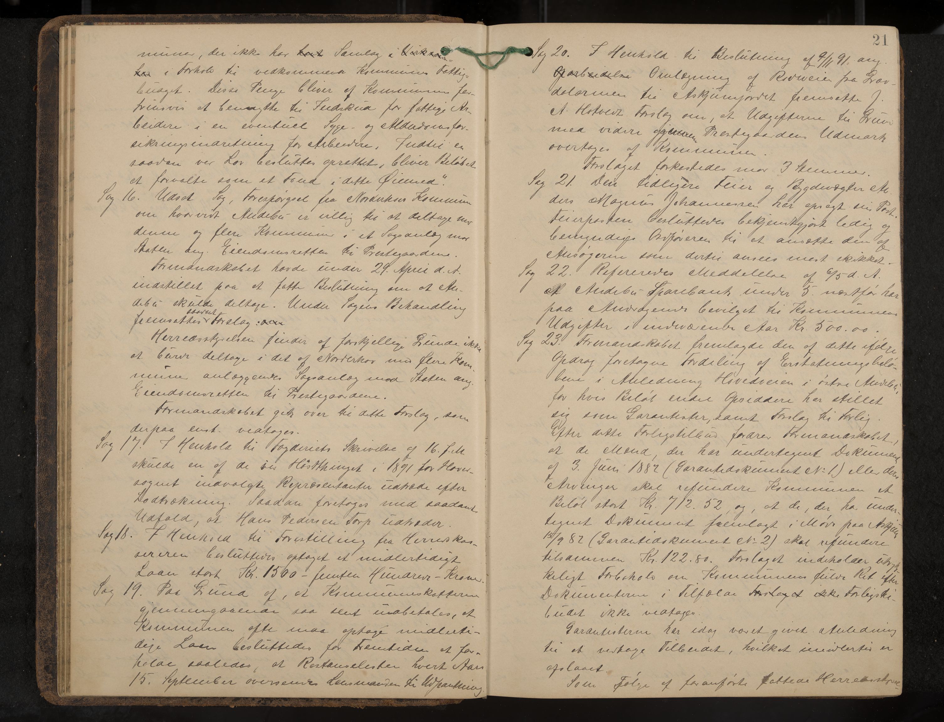 Andebu formannskap og sentraladministrasjon, IKAK/0719021-1/A/Aa/L0003: Møtebok, 1892-1908, s. 21