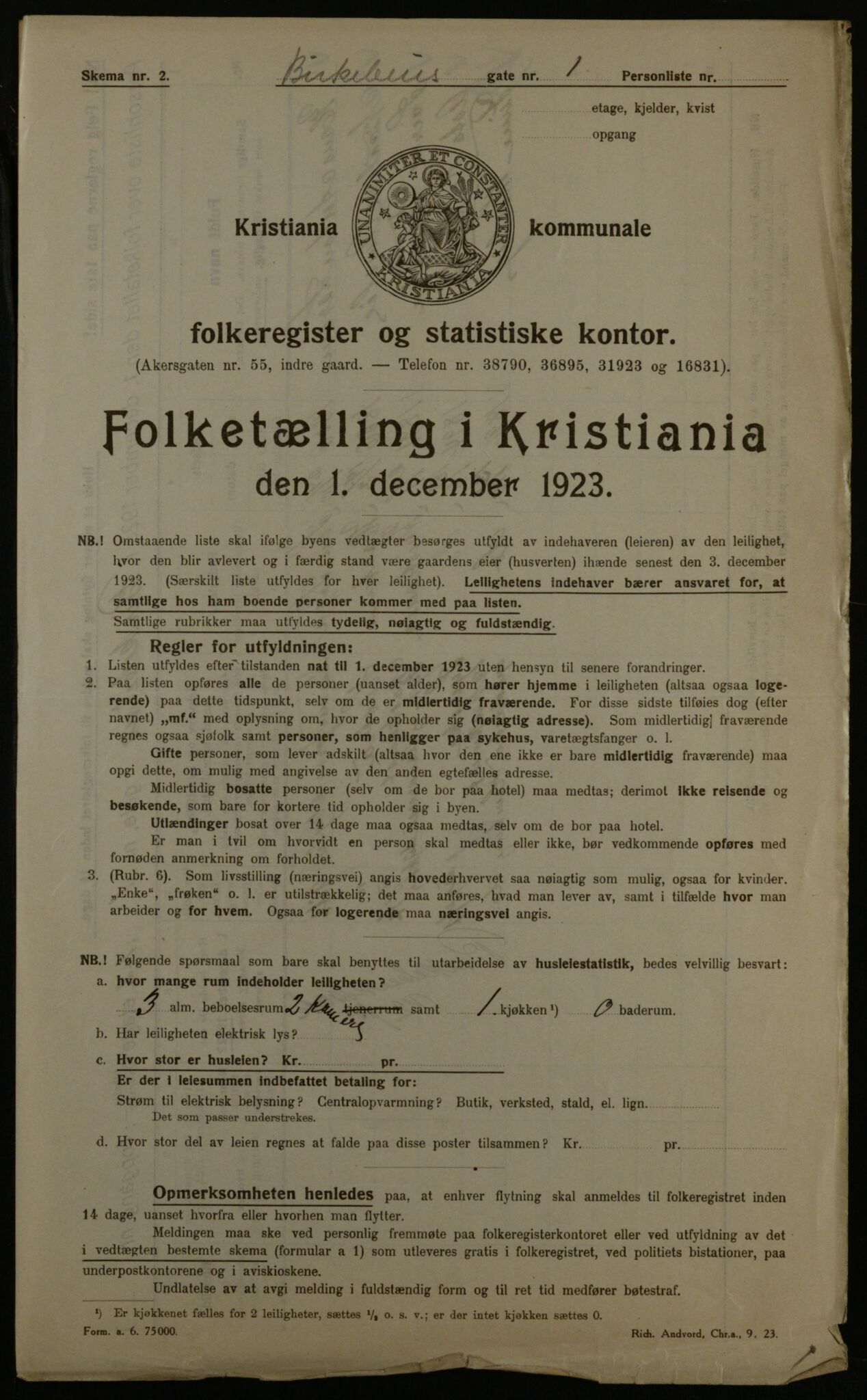 OBA, Kommunal folketelling 1.12.1923 for Kristiania, 1923, s. 5938