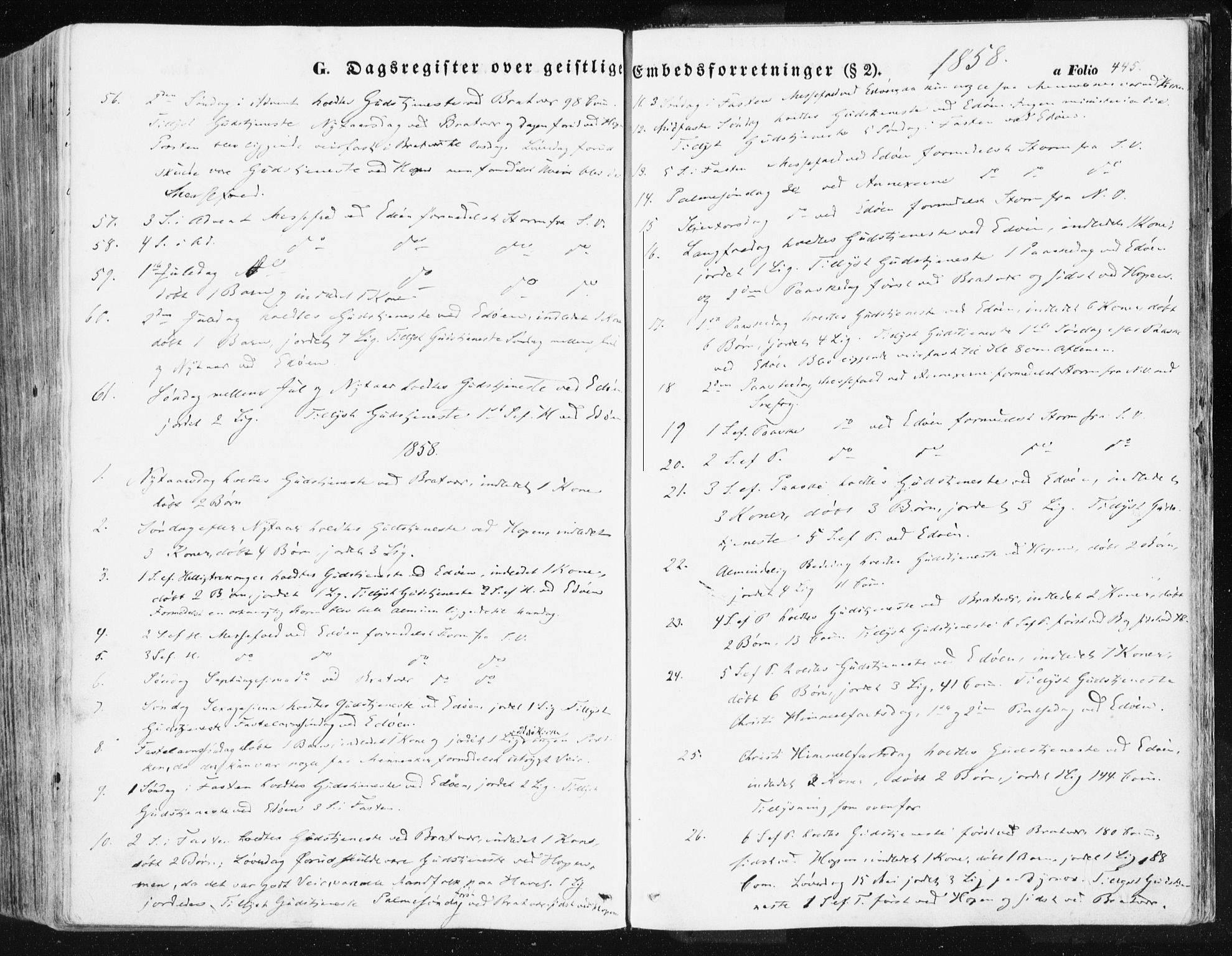 Ministerialprotokoller, klokkerbøker og fødselsregistre - Møre og Romsdal, SAT/A-1454/581/L0937: Ministerialbok nr. 581A05, 1853-1872, s. 445
