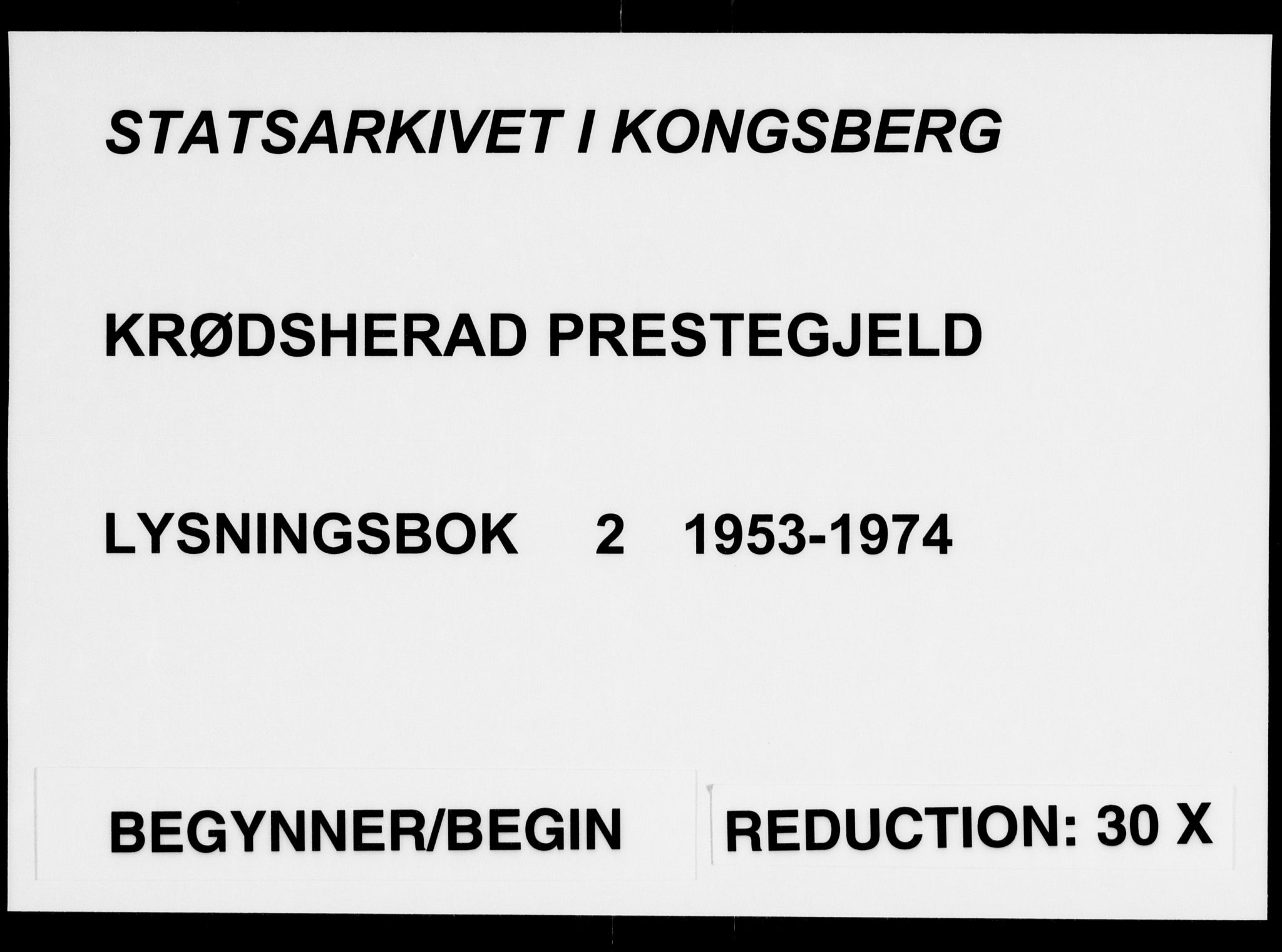 Krødsherad kirkebøker, SAKO/A-19/H/Ha/L0002: Lysningsprotokoll nr. 2, 1953-1974