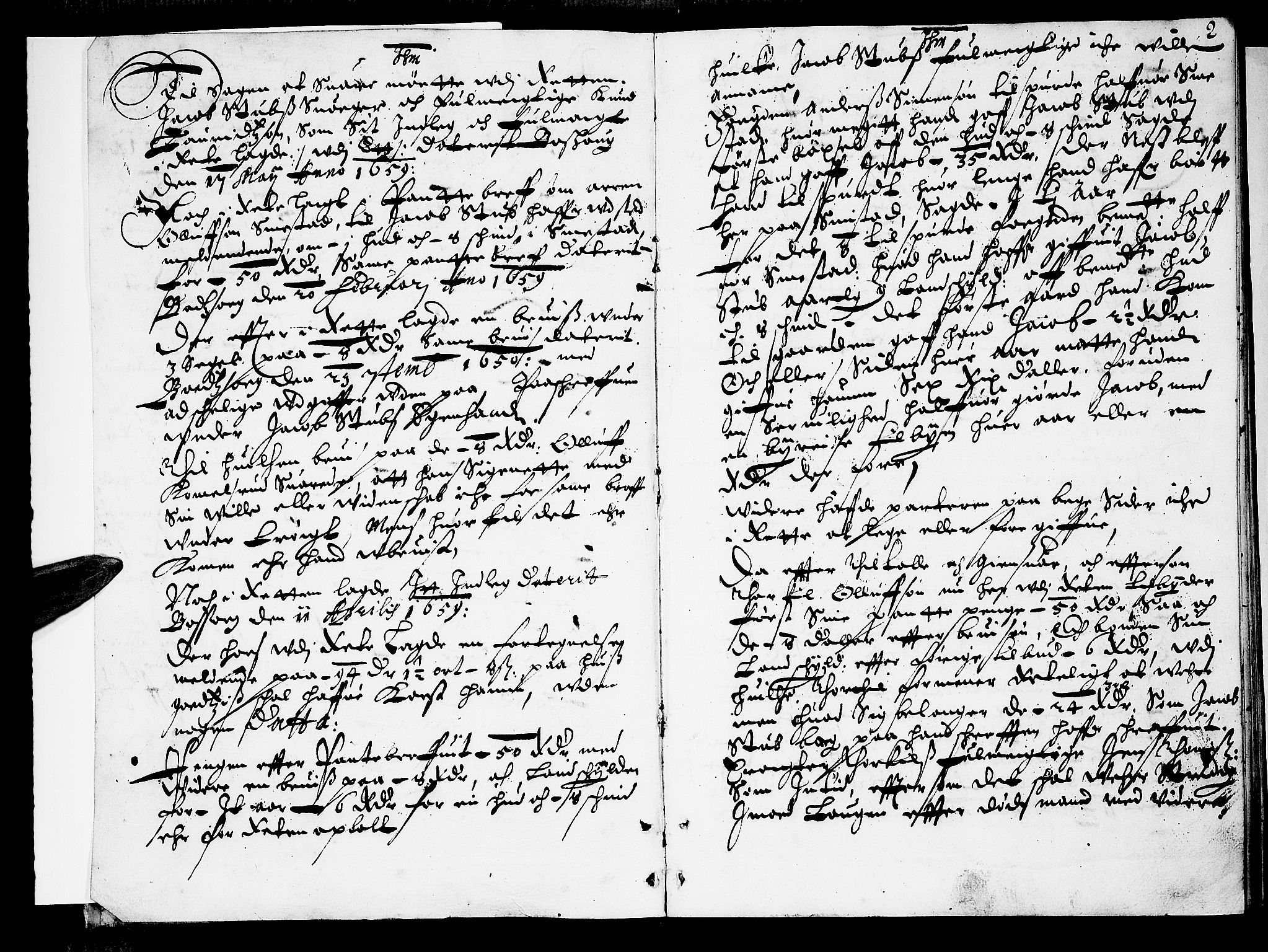 Øvre Romerike sorenskriveri, SAO/A-10649/F/Fb/L0004: Tingbok 4, 1659-1660, s. 1b-2a