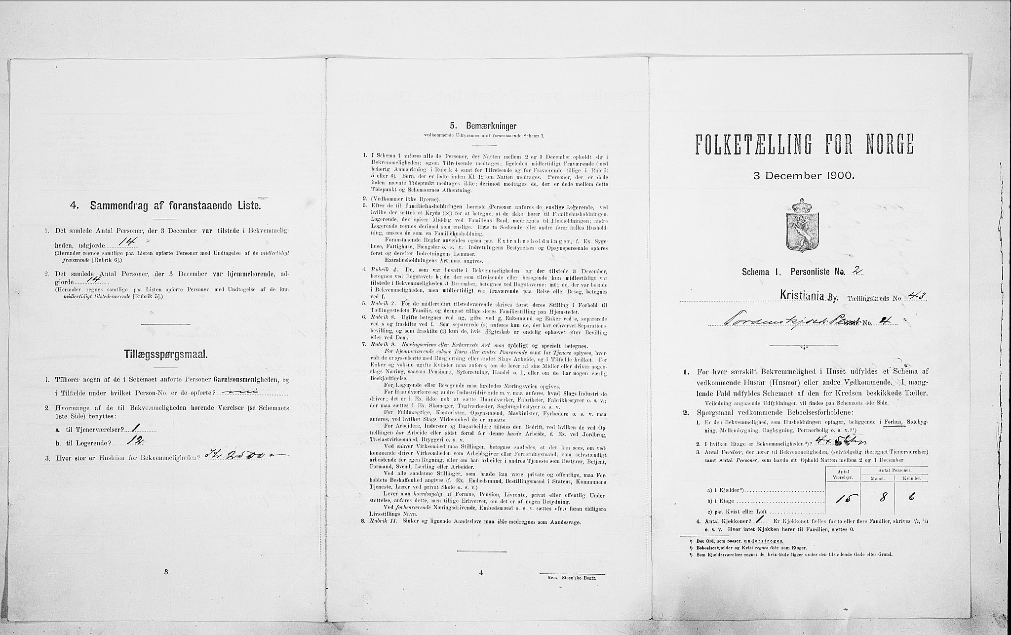 SAO, Folketelling 1900 for 0301 Kristiania kjøpstad, 1900, s. 102782