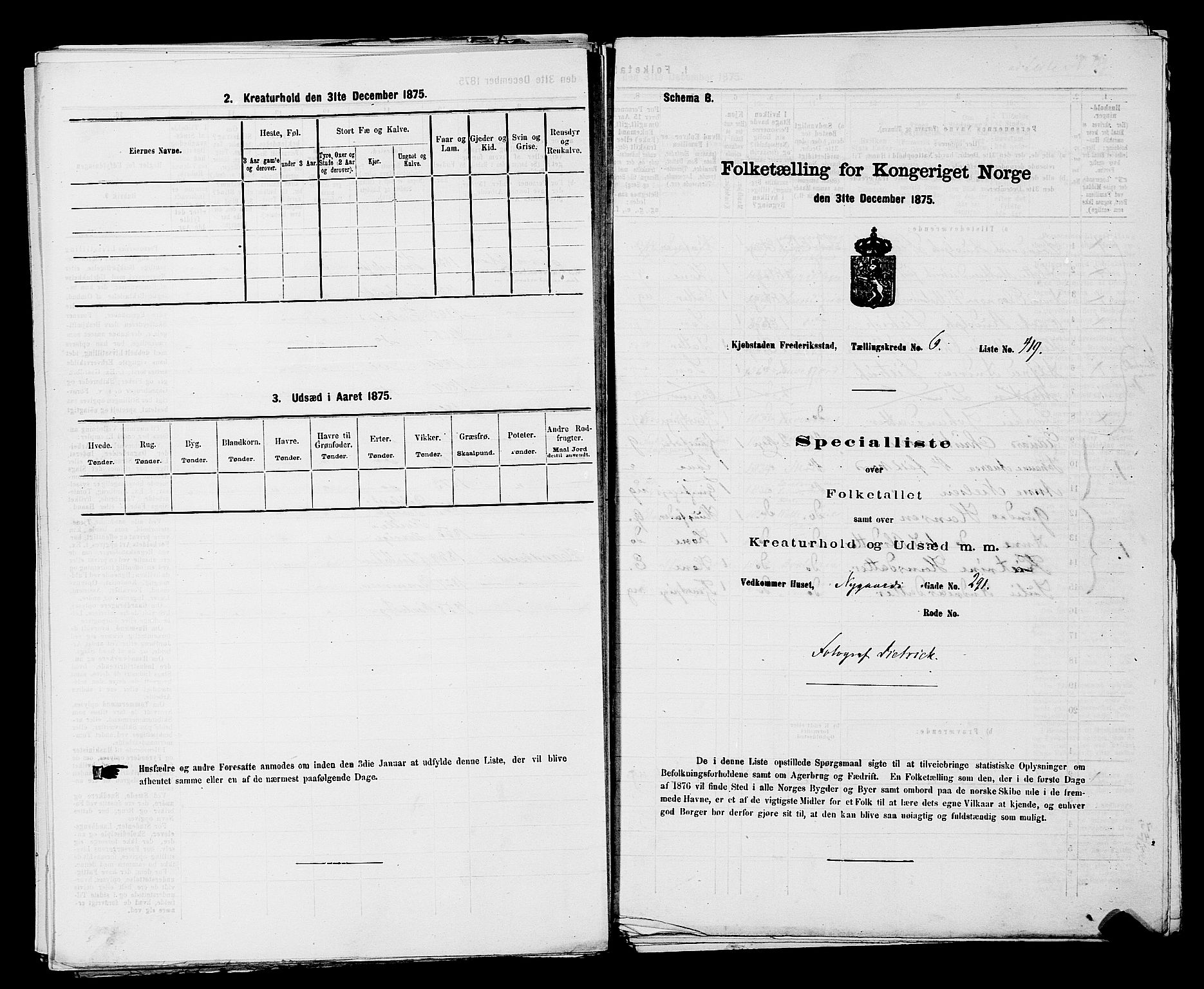 RA, Folketelling 1875 for 0103B Fredrikstad prestegjeld, Fredrikstad kjøpstad, 1875, s. 980