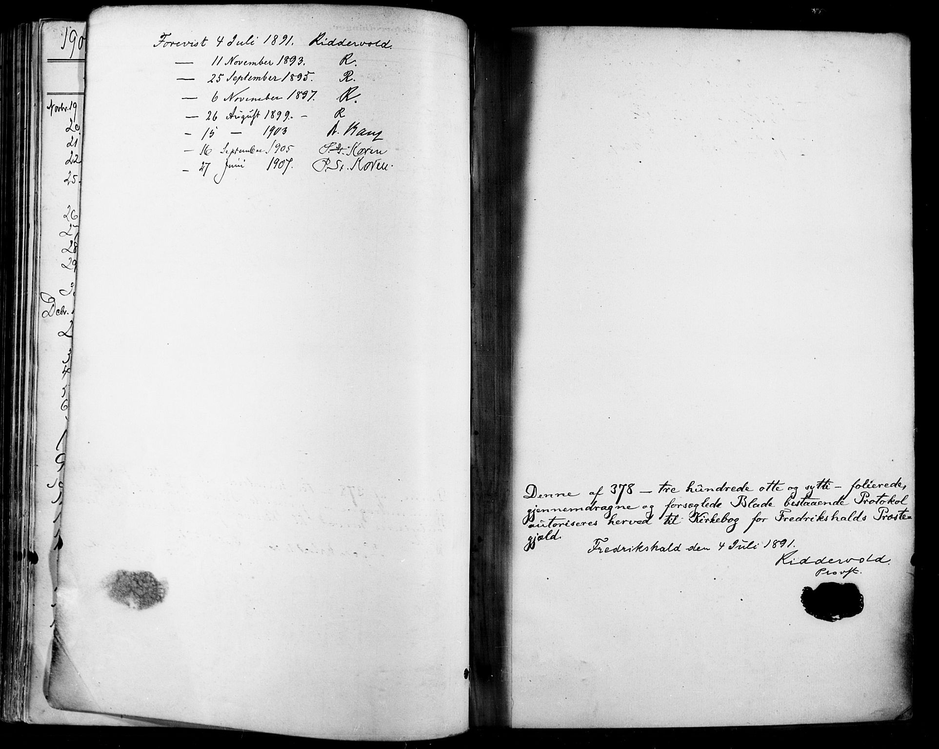 Halden prestekontor Kirkebøker, AV/SAO-A-10909/F/Fa/L0014: Ministerialbok nr. I 14, 1890-1906