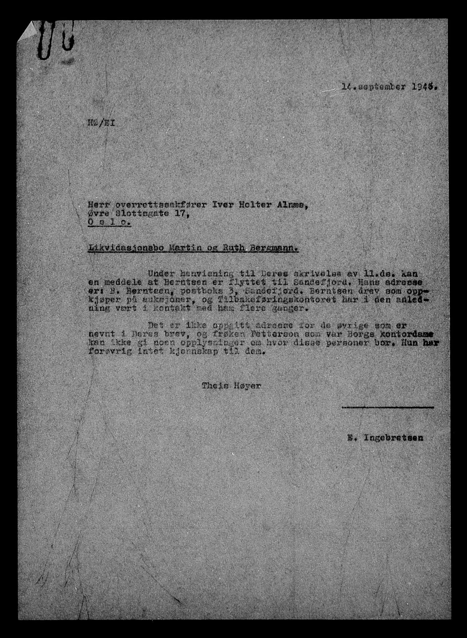 Justisdepartementet, Tilbakeføringskontoret for inndratte formuer, AV/RA-S-1564/H/Hc/Hcc/L0921: --, 1945-1947, s. 74