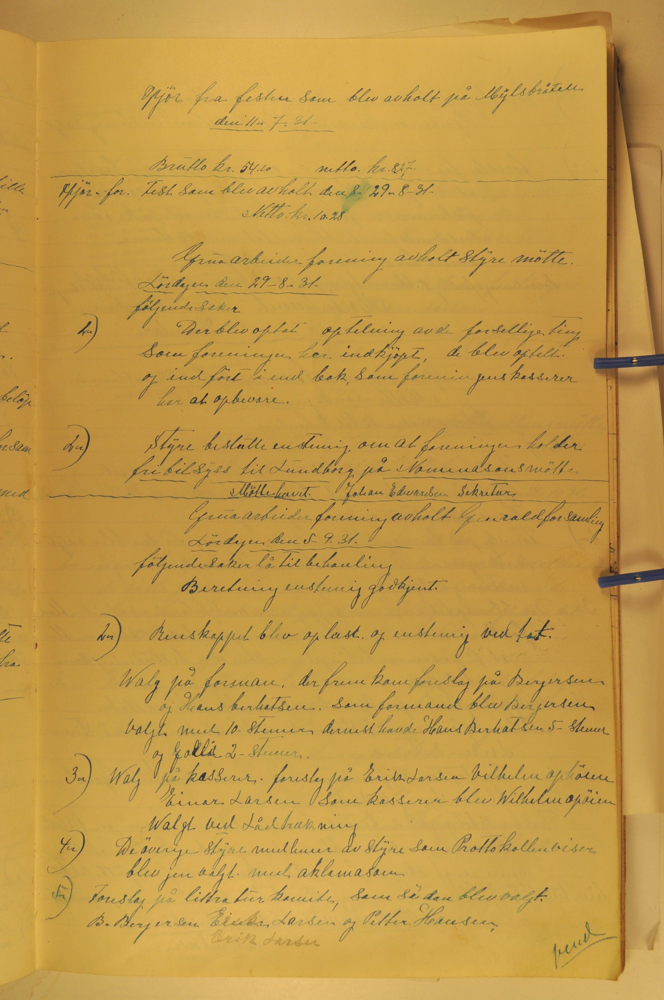 Grua Arbeiderlag, OARM/H-A-00261/A/L0001/0001: Forhandlingsprotokoller / Forhandlingsprotokoll Grua Arbeiderforening, 1918-1939